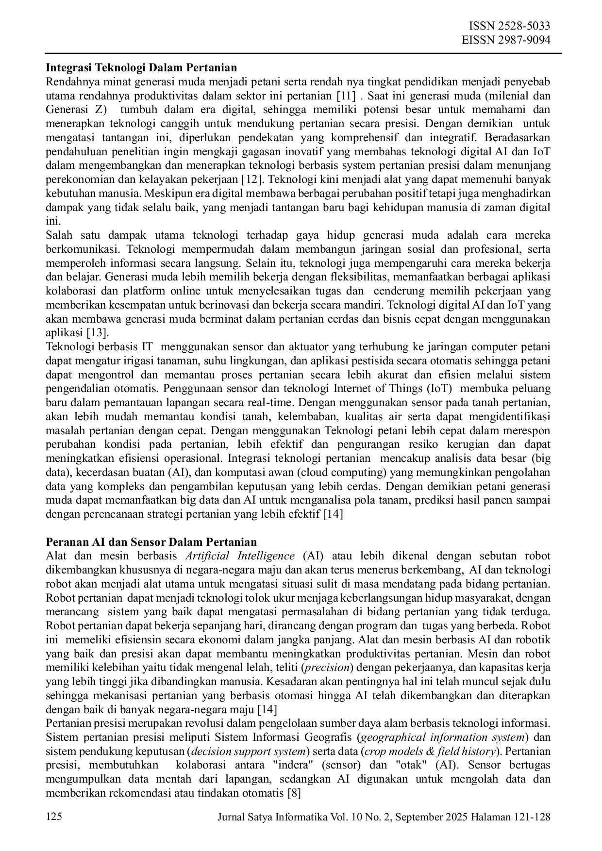 JURIS EVALUASI AKSEPTABILITAS TEKNOLOGI AI DALAM PERTANIAN BERKELANJUTAN DALAM KERANGKA SDGs 2