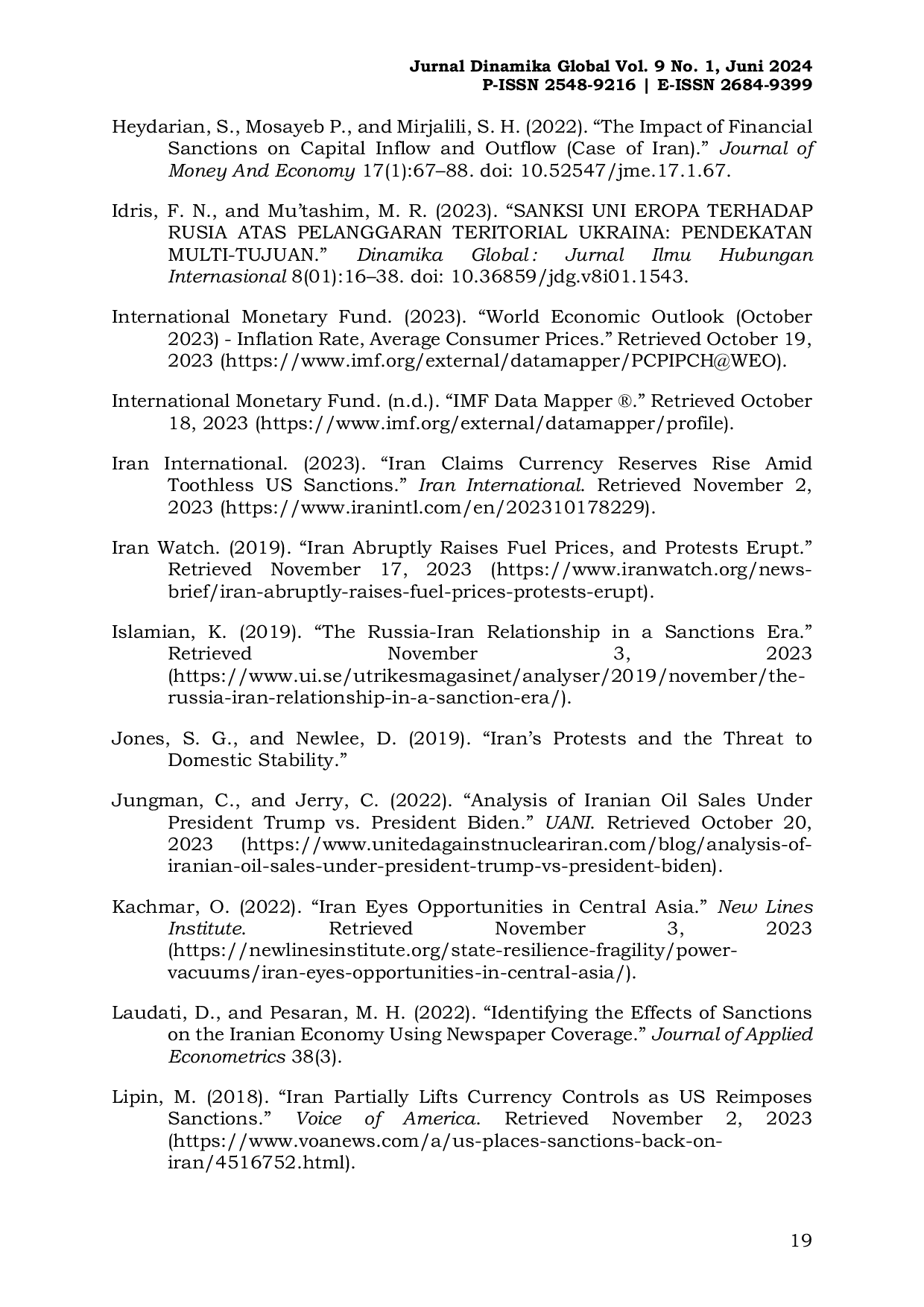 JURIS Strategi Iran dalam Merespons Sanksi Amerika Serikat Periode 2018 2020