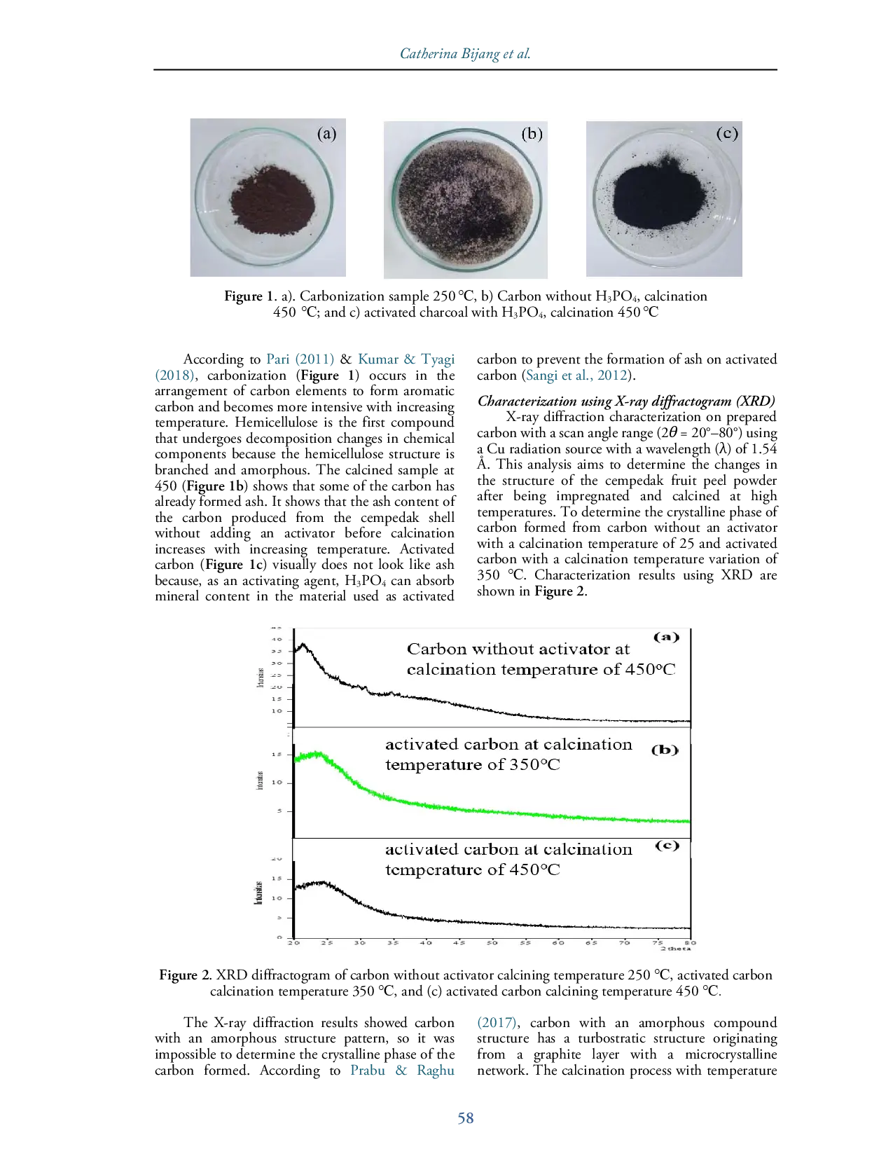 juris Synthesis and Characterization of Activated Carbon from Waste Compedak Fruit Artocarpus Champeden Activated H3PO4 as Adsorbent of Methylene Blue