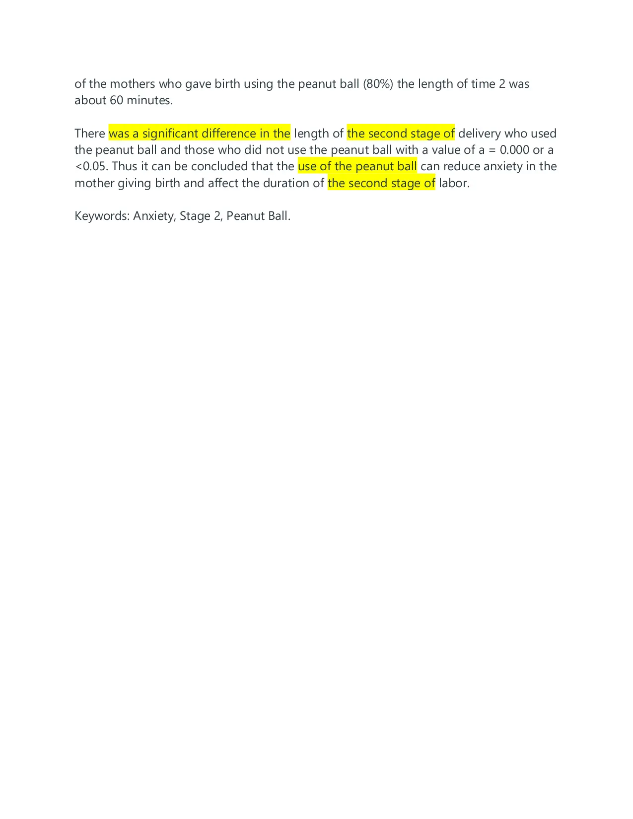 JURIS Penggunaan Peanut Ball Untuk Mengurangi Kecemasan Dan Memperlancar Proses Kala II Pada Ibu Bersalin