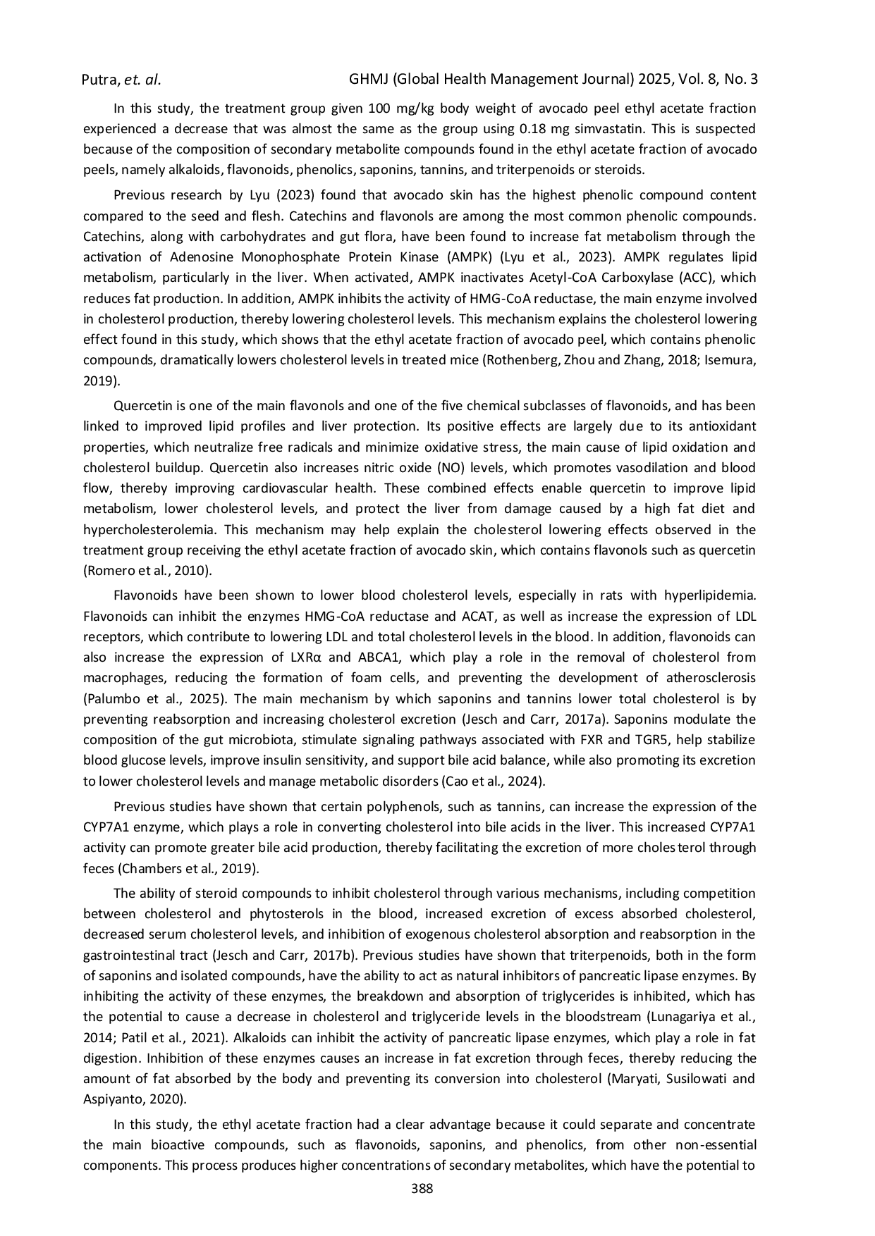 JURIS Effect of Ethyl Acetate Fraction of Avocado Peel Persea americana Mill on Total Cholesterol Levels in Hypercholesterolemic Wistar Rats