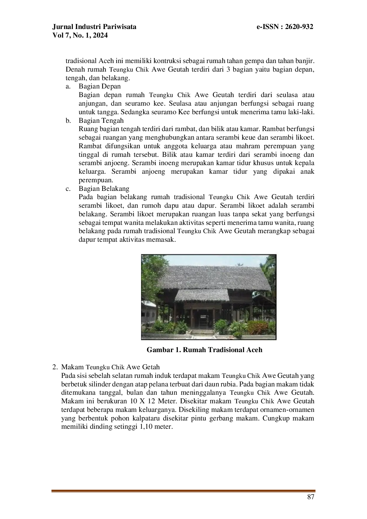 juris Identifikasi Peninggalan Teungku Chik Awe Geutah Abad Ke XIII Sebagai Daya Tarik Wisata Budaya Di Kabupaten Bireuen Provinsi Aceh