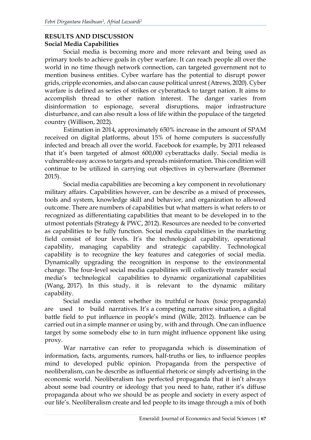 JURIS Social Media Capabilities And Military Affairs Using Propaganda And Tabayyun In The Digital Warfare