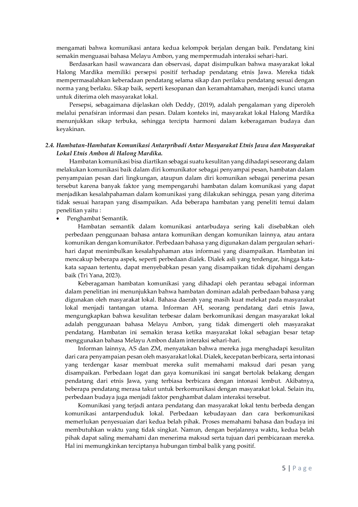 JURIS Komunikasi Antar Budaya pada Masyarakat Pendatang Studi pada Etnis Jawa di Halong Mardika Kelurahan Rijali Kota Ambon