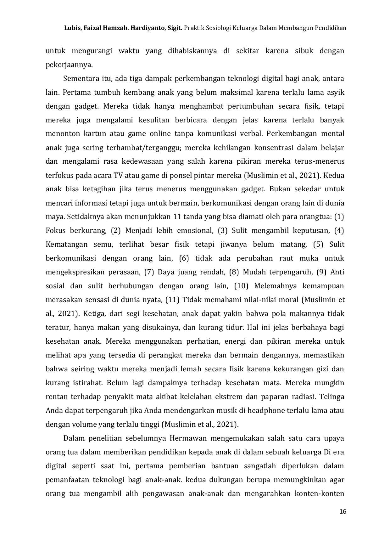 JURIS Praktik Sosiologi Keluarga Dalam Membangun Pendidikan Karakter Anak Di Era Digital