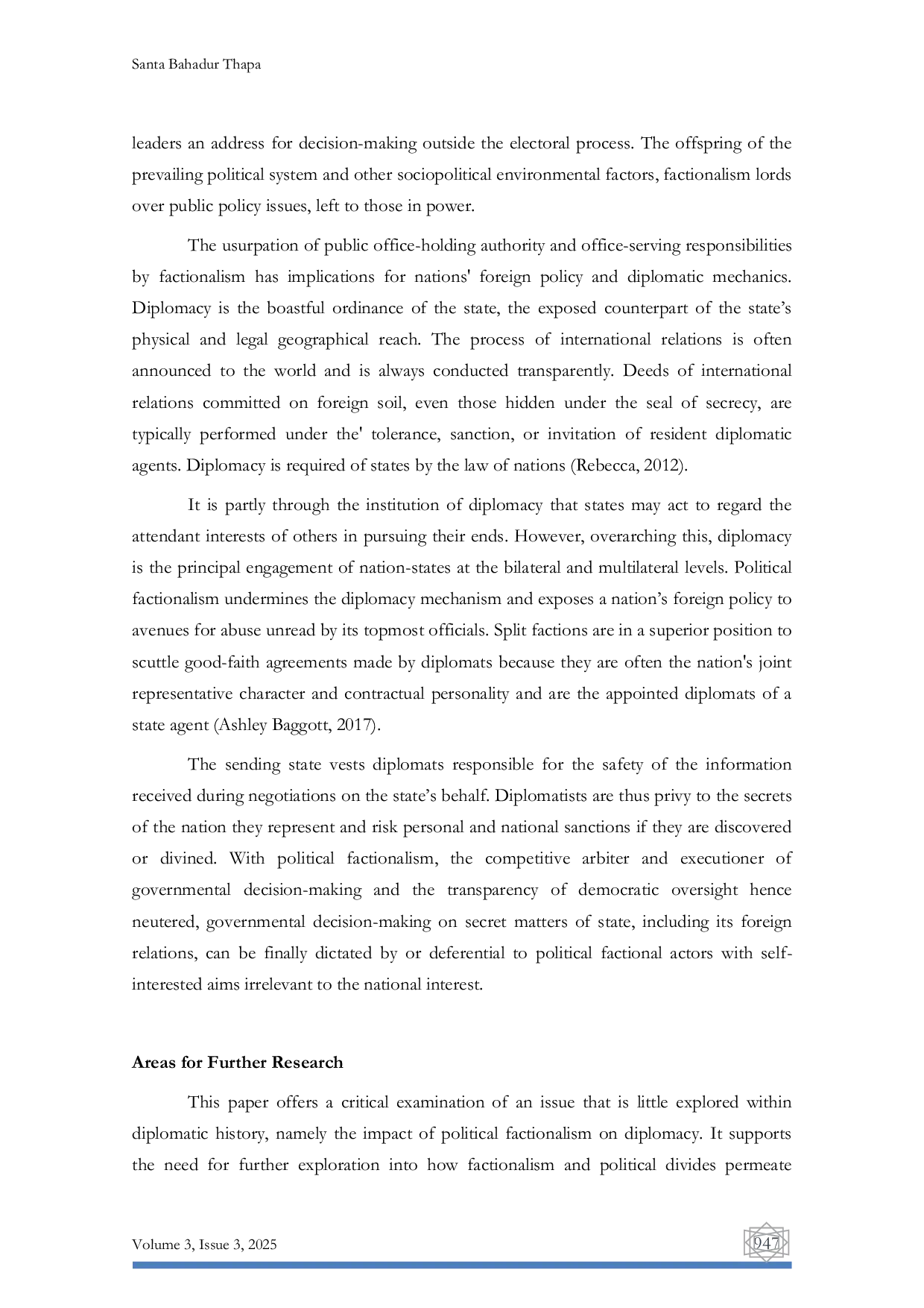 JURIS The Impact of Political Factionalism on Diplomacy A Comparative Analysis