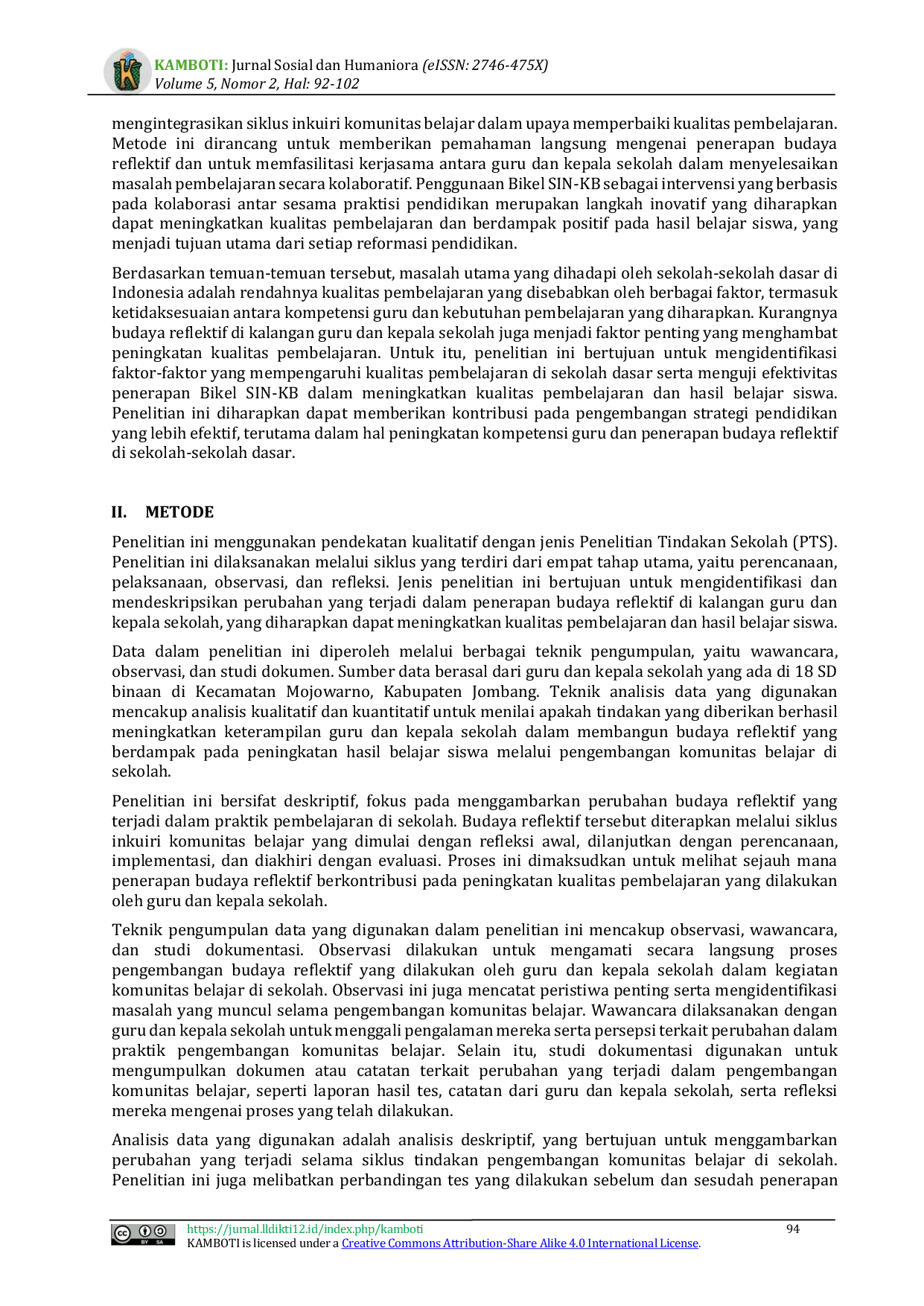 JURIS Bikel SIN KB Solusi Efektif untuk Meningkatkan Keterampilan Reflektif Guru dan Kepala Sekolah dalam Pembelajaran