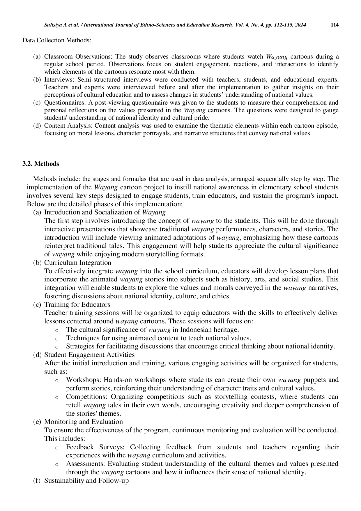 JURIS Instilling National Awareness in Elementary School Students in Indonesia Through Cartoon Wayang