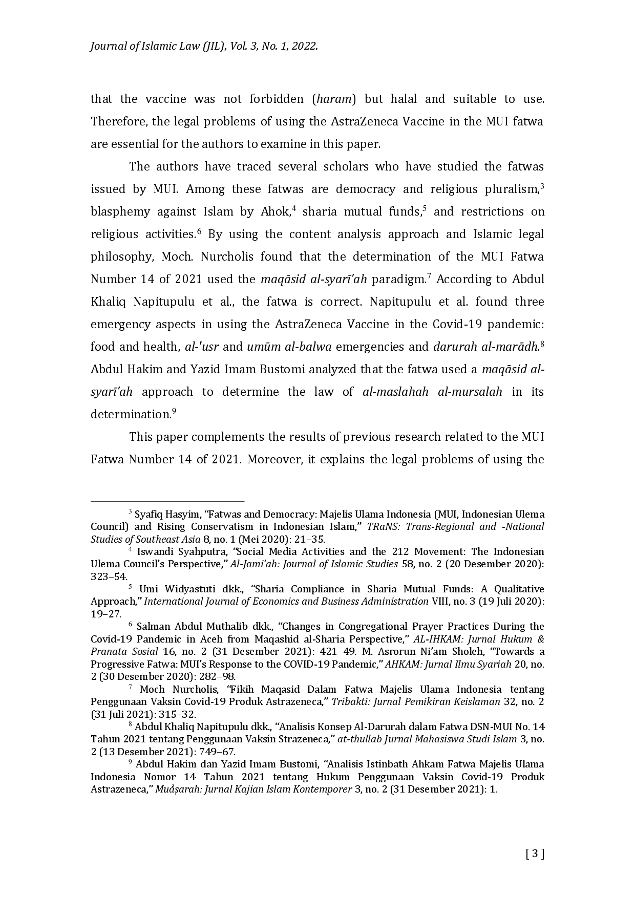 juris Legal Problems Using AstraZeneca Vaccine Hermeneutic Analysis of the Fatwa of the Indonesian Ulema Council