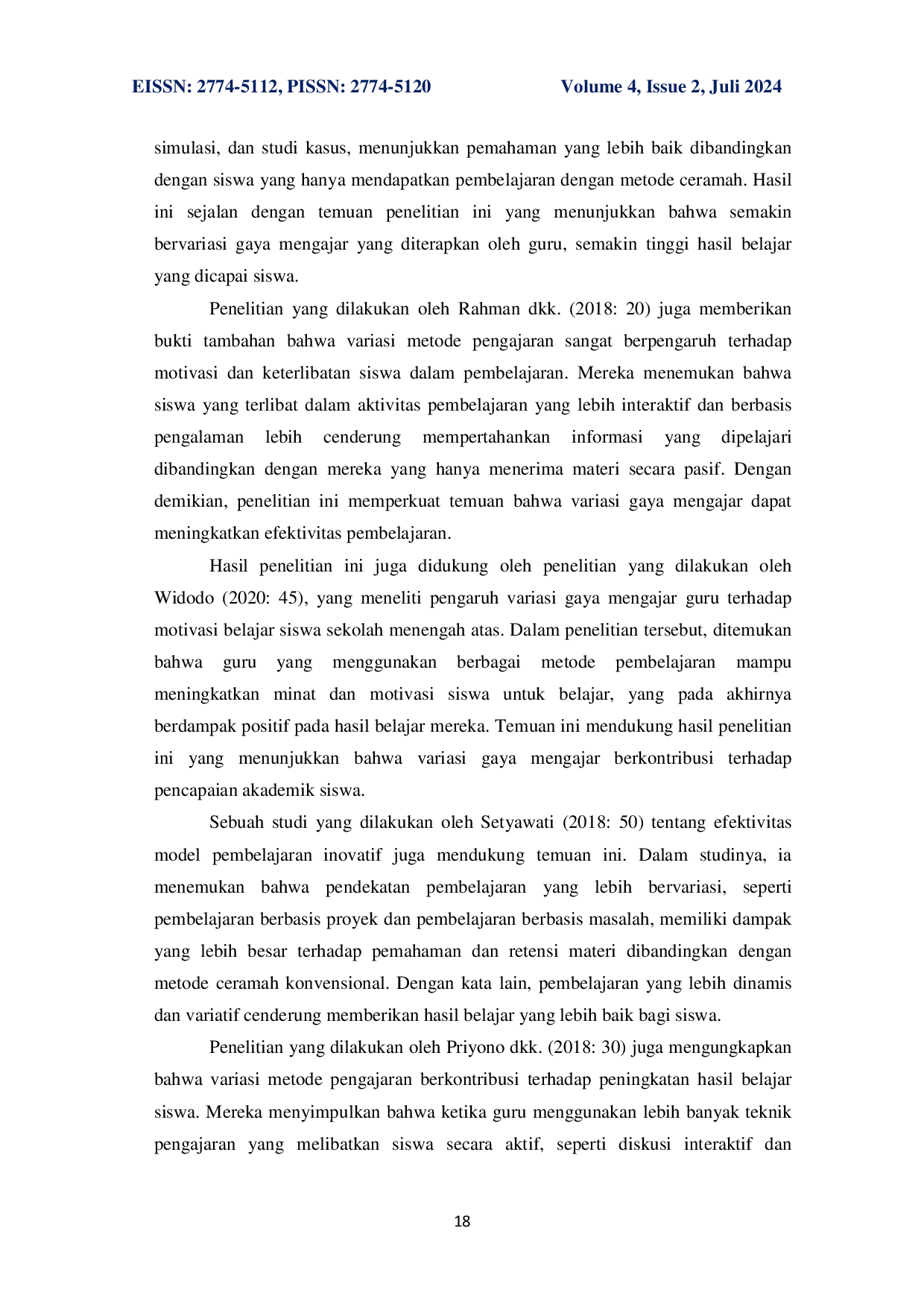 JURIS Pengaruh Variasi Gaya Mengajar Guru Pendidikan IPS Terhadap Hasil Belajar Siswa Di SMA Negeri 1 Siberut Barat Daya Kabupaten Kepulauan Mentawai