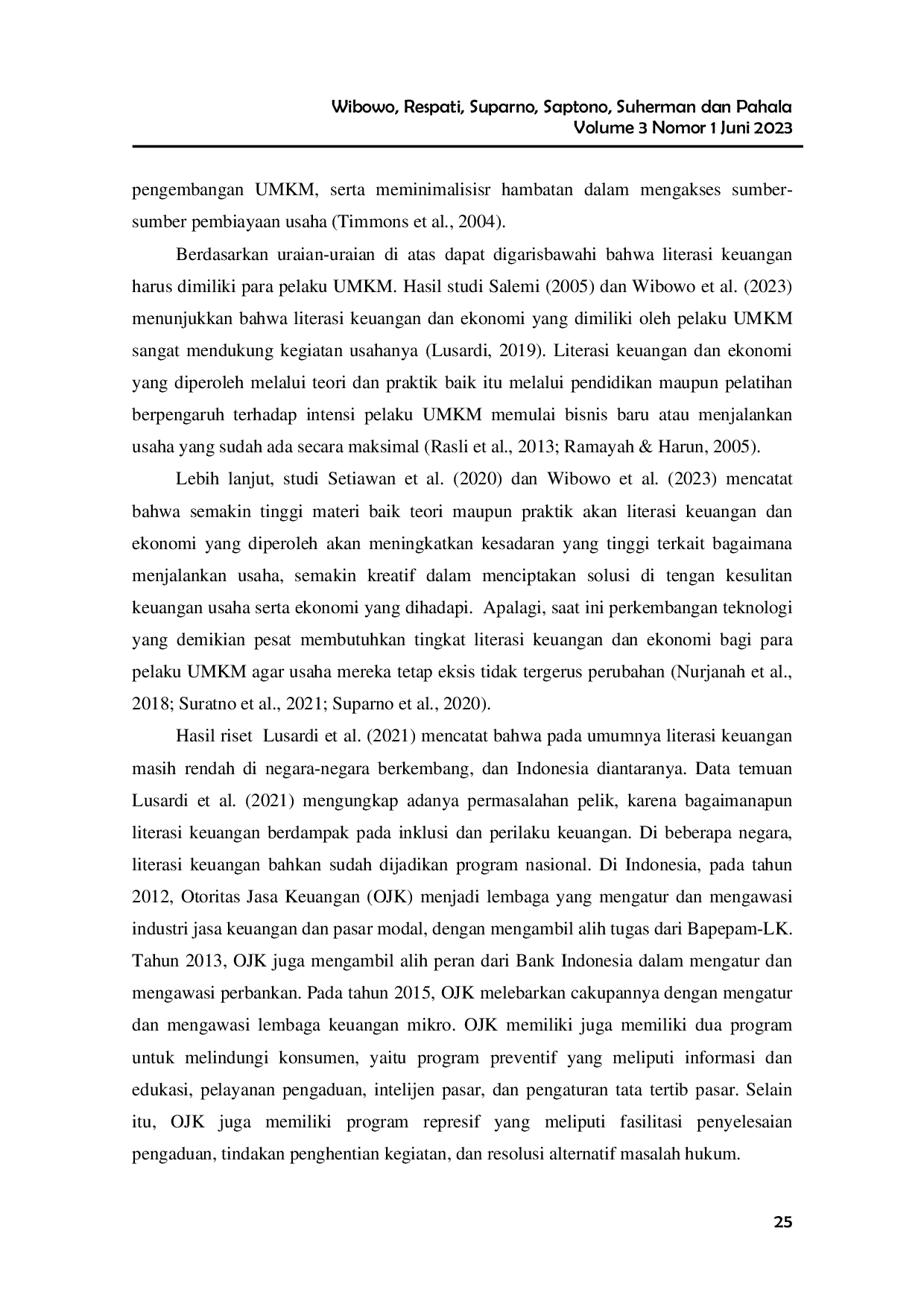 JURIS Peningkatan Literasi Keuangan Pelaku Umkm Di Desa Cibitung Tengah