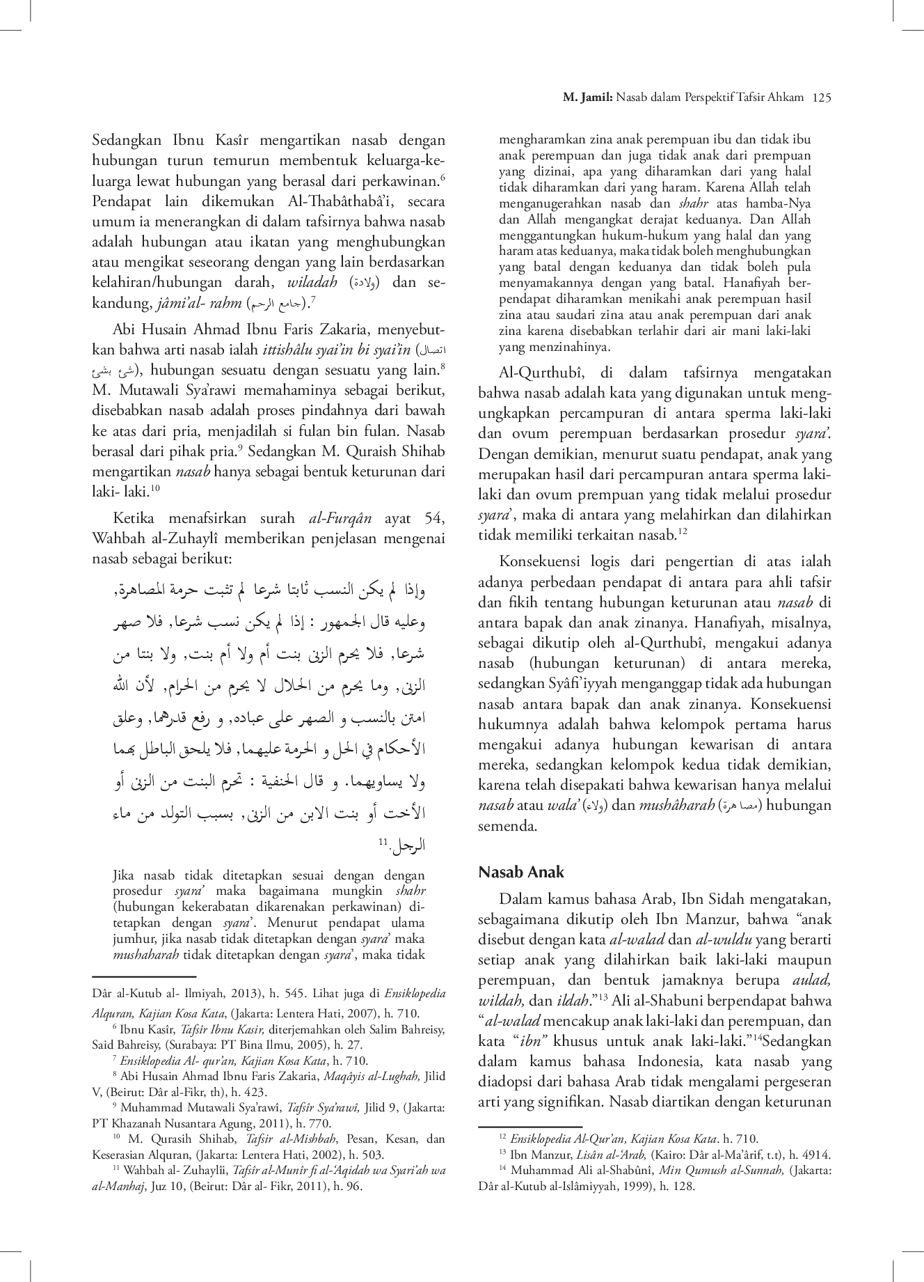 juris Nasab dalam Perspektif Tafsir Ahkam