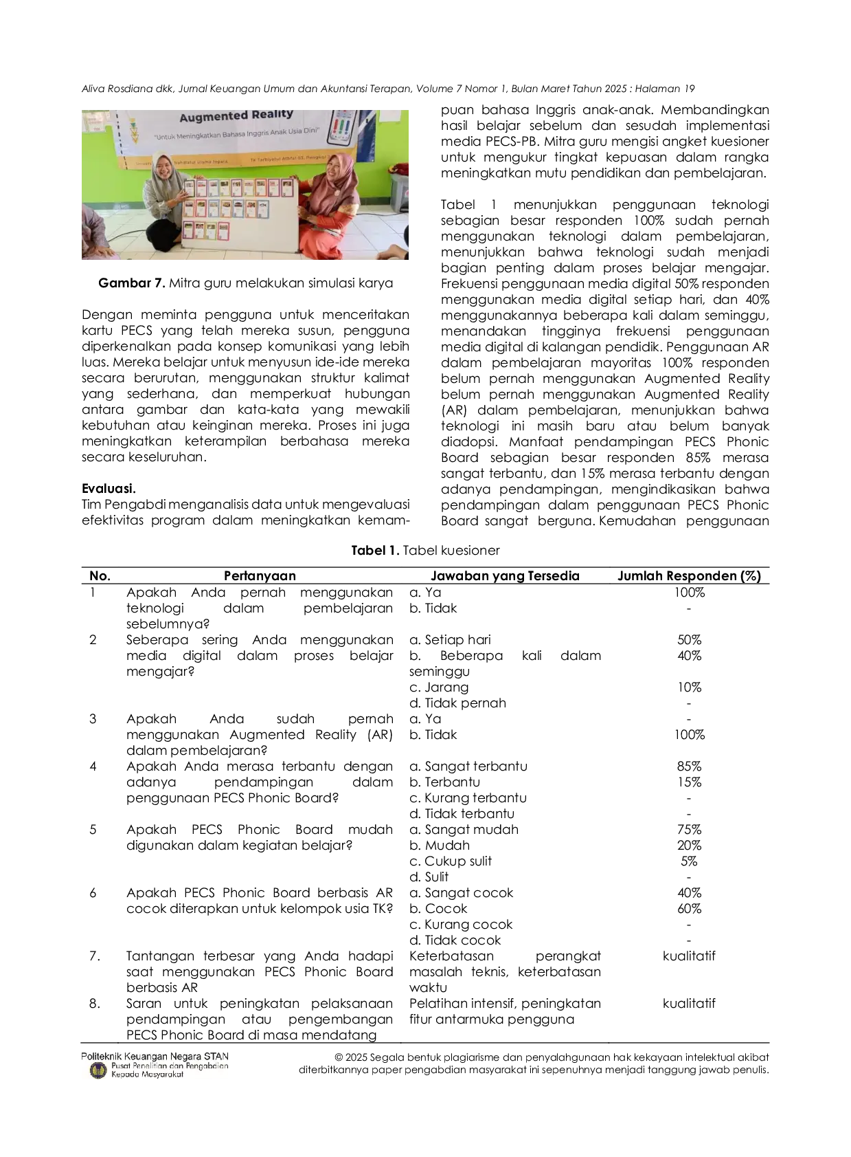 JURIS Pelatihan dan Pendampingan Pembuatan PECS PB Sebagai Media Pembelajaran Bahasa Inggris Bagi Guru Guru TK Tarbiyatul Athfal 03 Pengkol