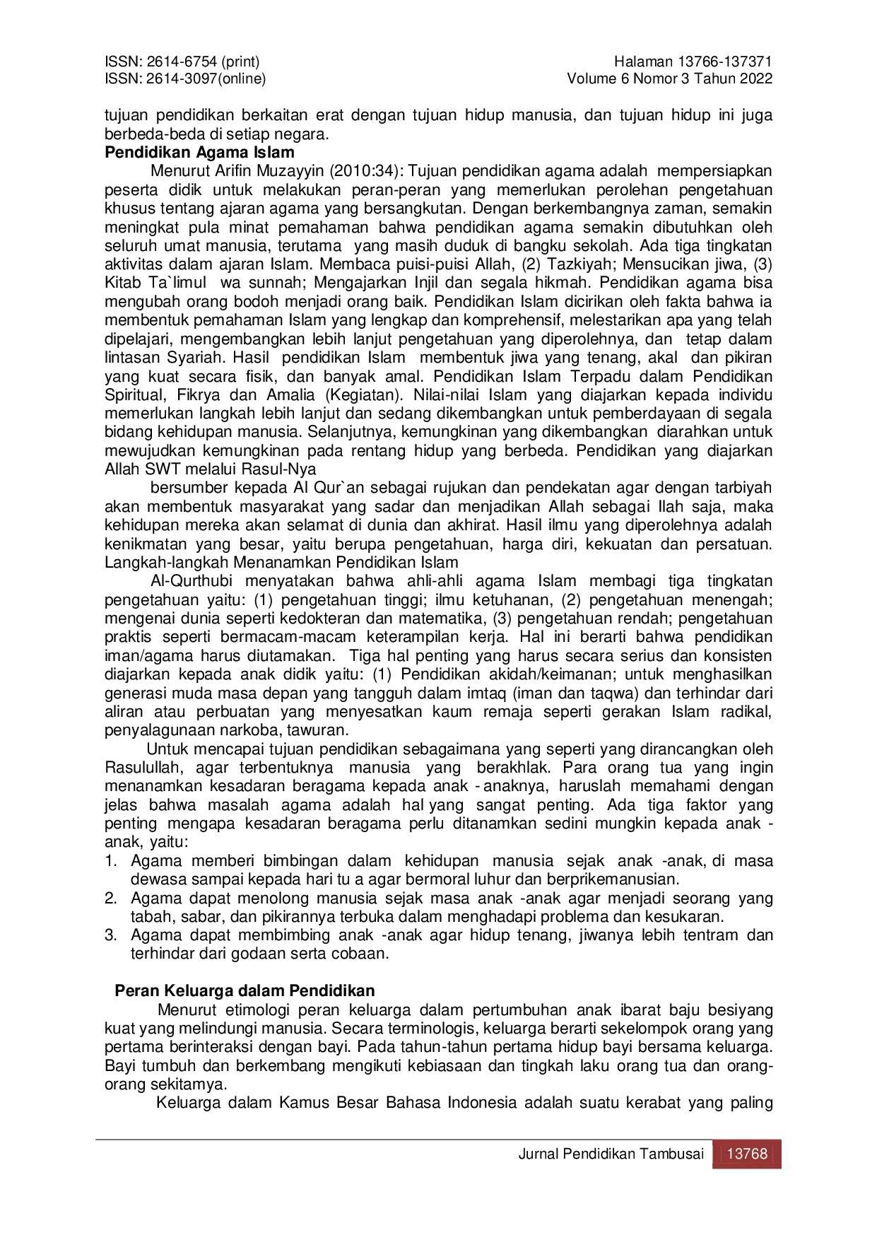 JURIS Peran Pendidikan Agama Islam dalam Keluarga dan Masyarakat