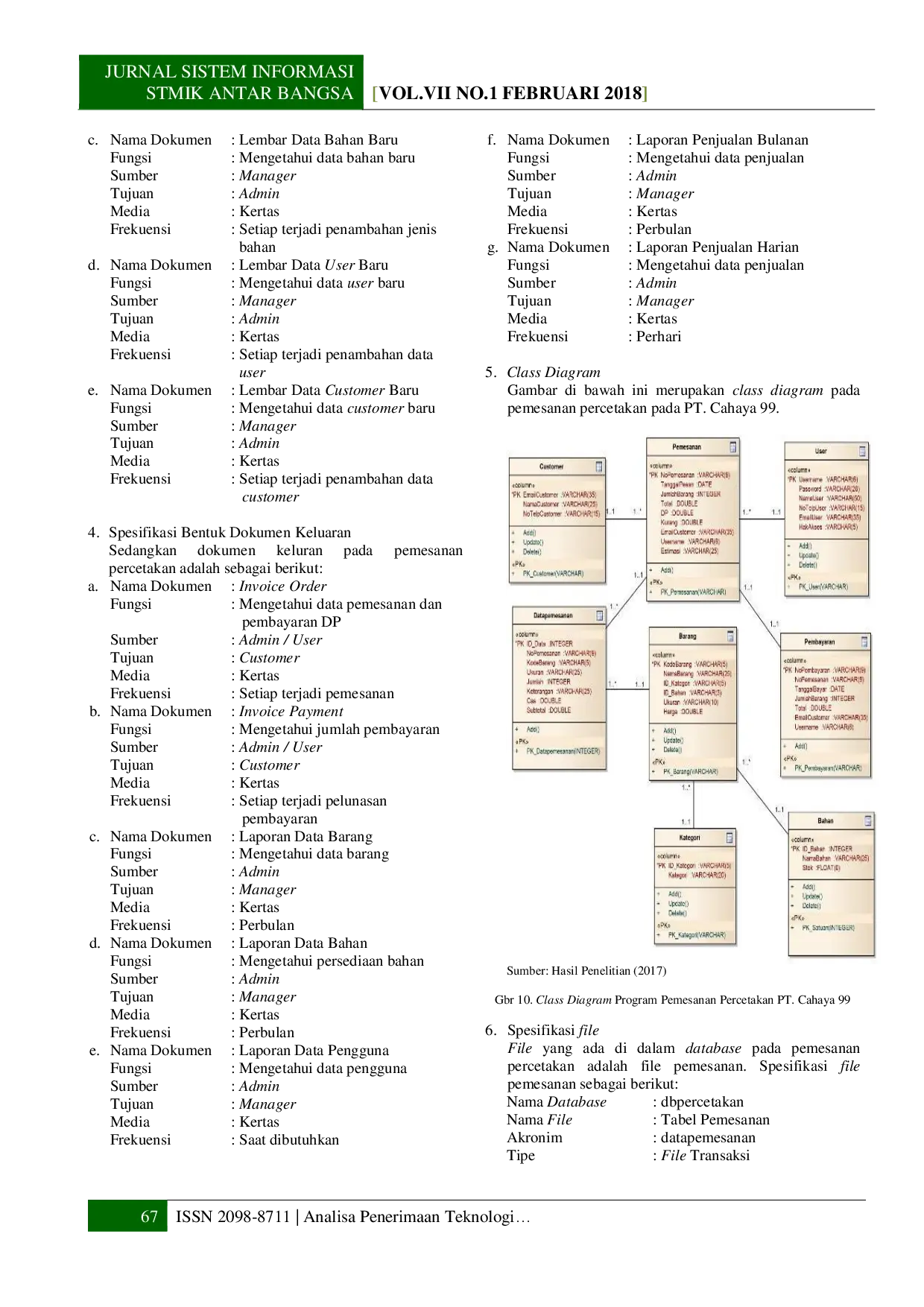 juris Program Pemesanan Percetakan Berorientasi Objek dengan Pemodelan Unified Modeling Language