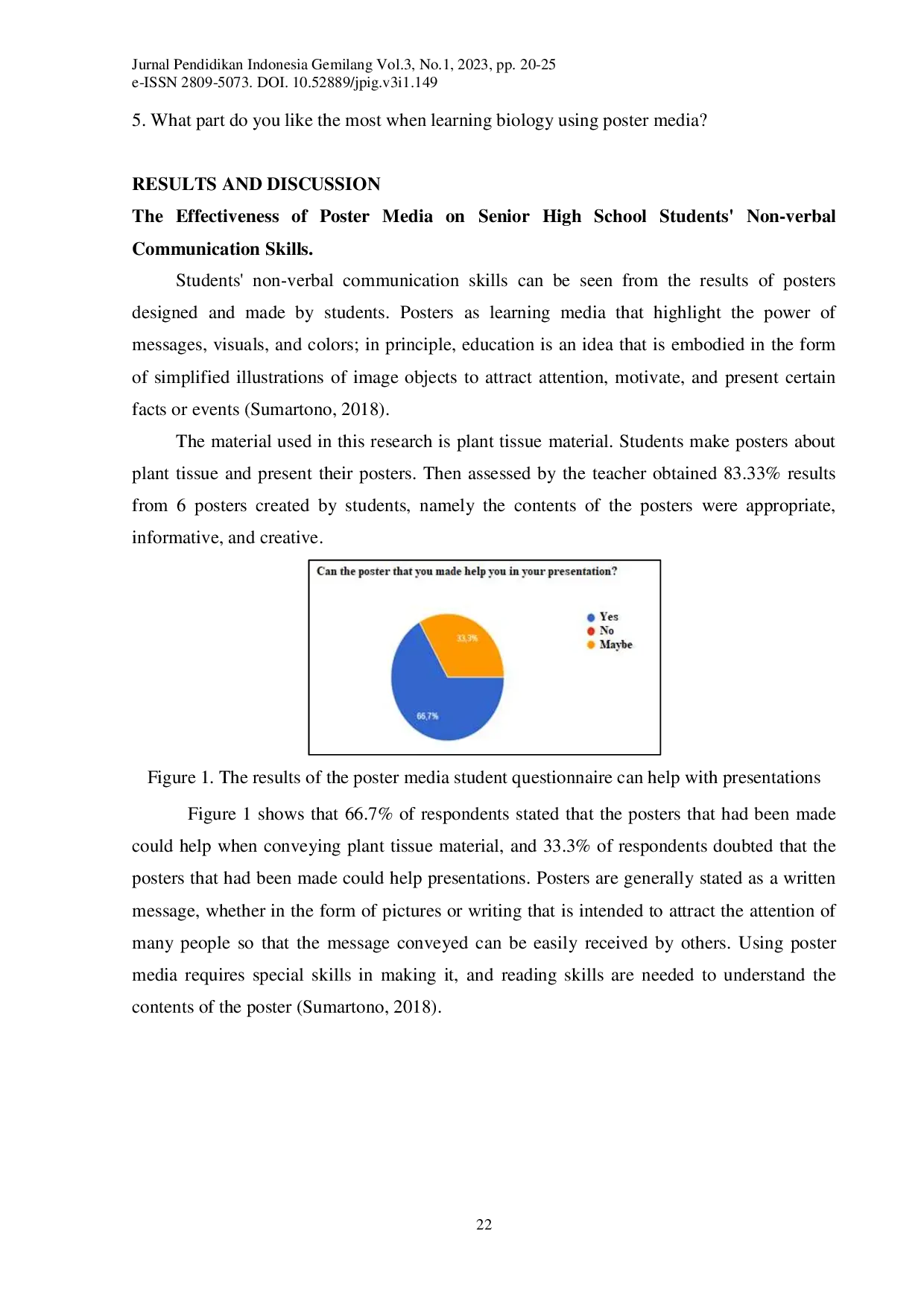 juris The Effectiveness of Poster Media on Senior High School Students Communication Skills on Plant Tissue Concept