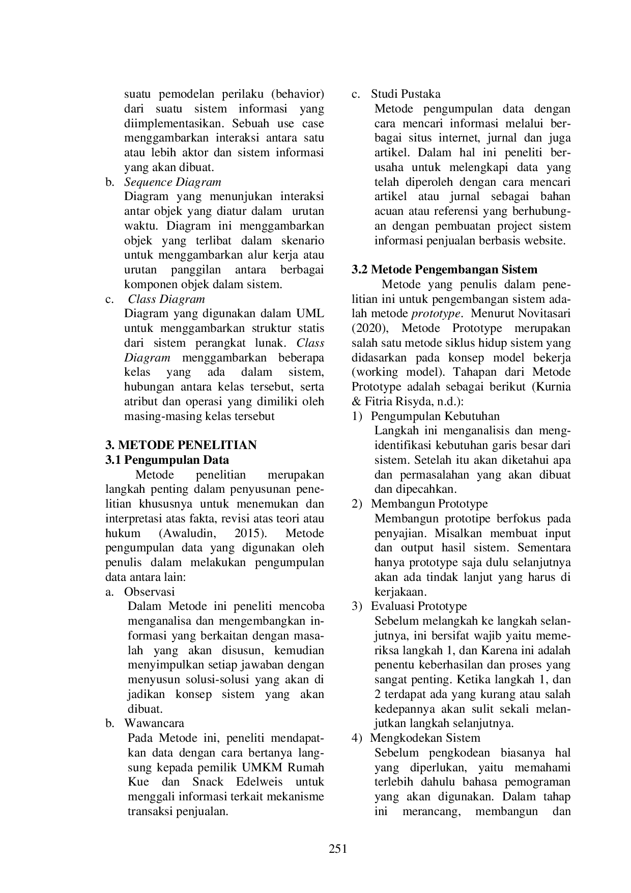 JURIS Sistem Informasi Penjualan Kue Berbasis Web Pada Usaha Mikro Kecil dan Menengah Umkm Rumah Kue Dan Snack Edelweis