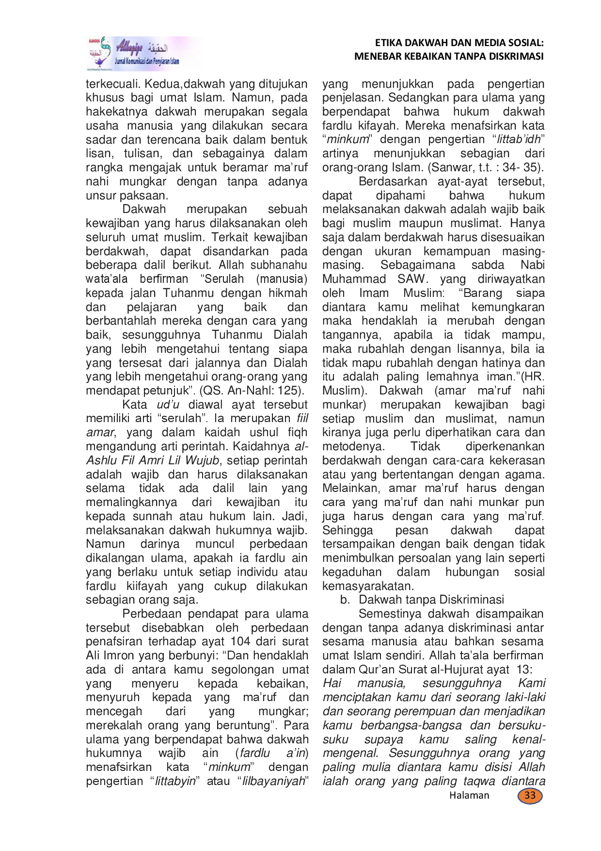 juris Etika Dakwah dan Media Sosial