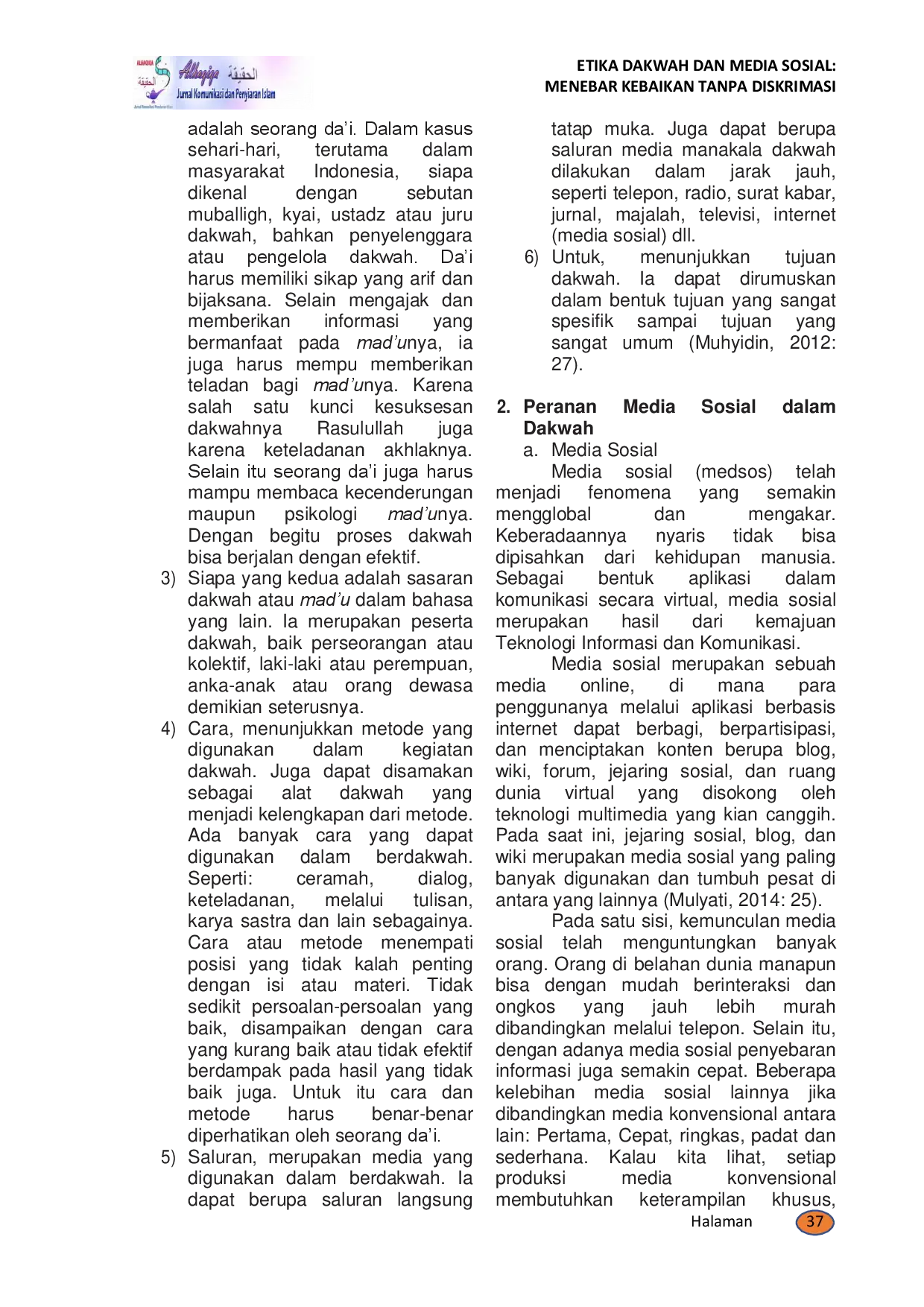 juris Etika Dakwah dan Media Sosial