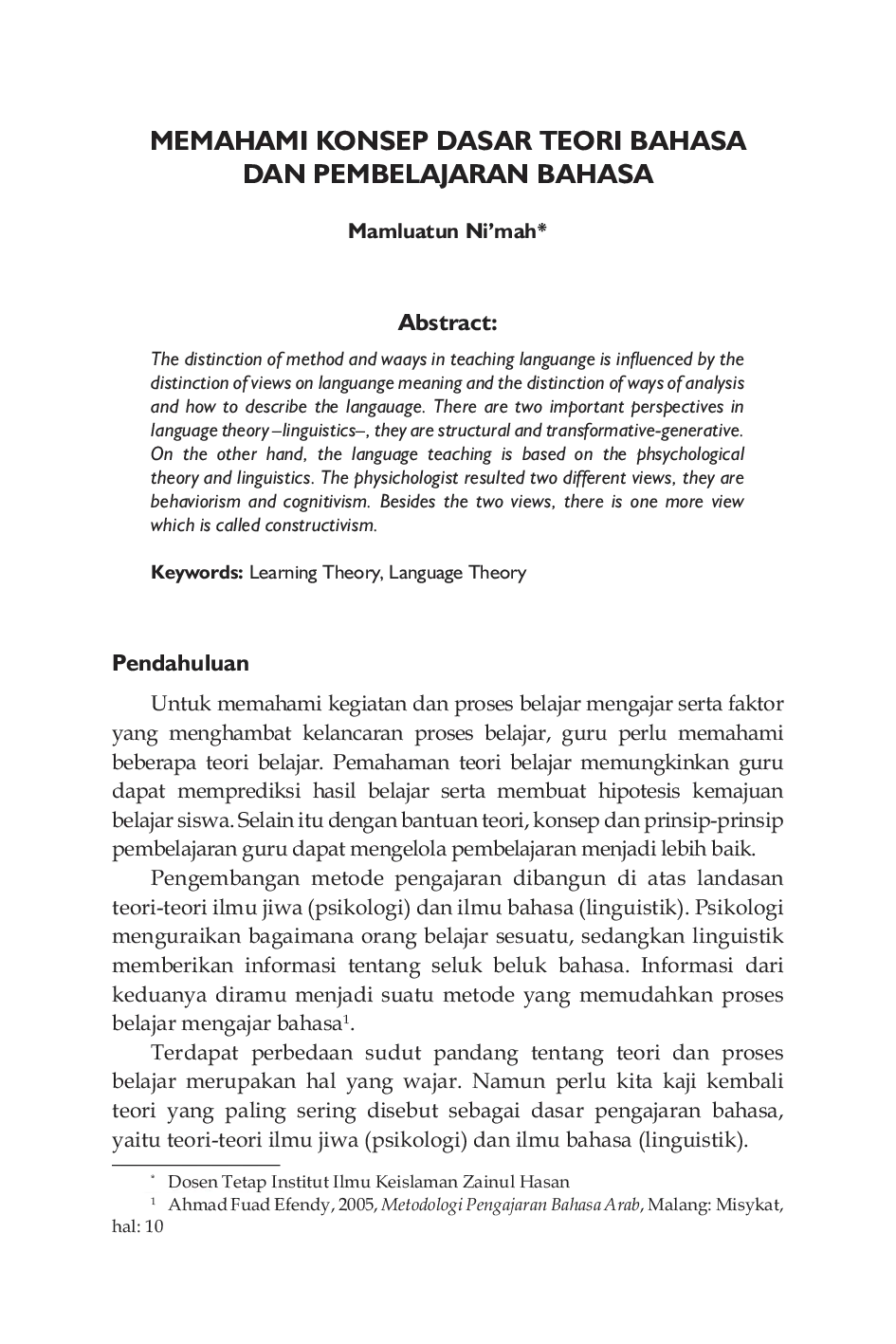 JURIS Memahami Konsep Dasar Teori Bahasa dan Pembelajaran Bahasa