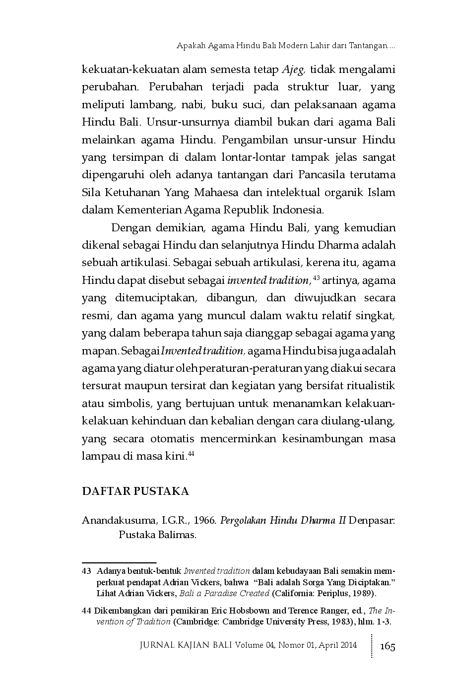 juris Apakah Agama Hindu Bali Modern Lahir dari Tantangan Pancasila dan Islam