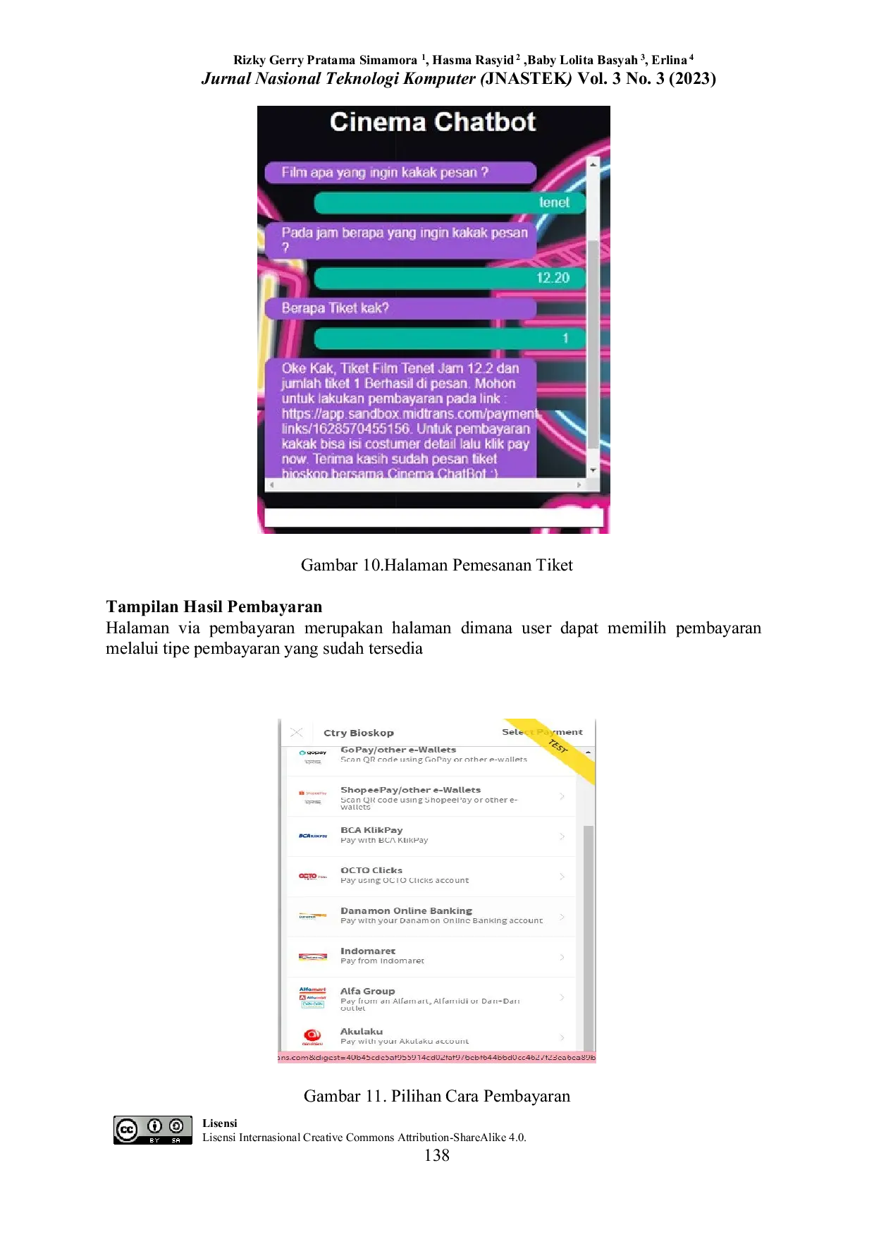 JURIS Aplikasi Chatbot Online Untuk Pemesanan Tiket Bioskop Menggunakan Natural Language Processing
