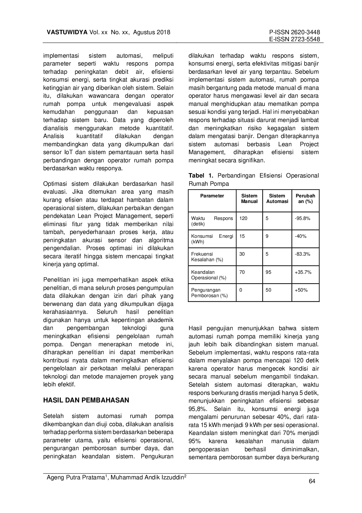 JURIS Penerapan Lean Project Management Dalam Pengembangan Sistem Automasi Rumah Pompa