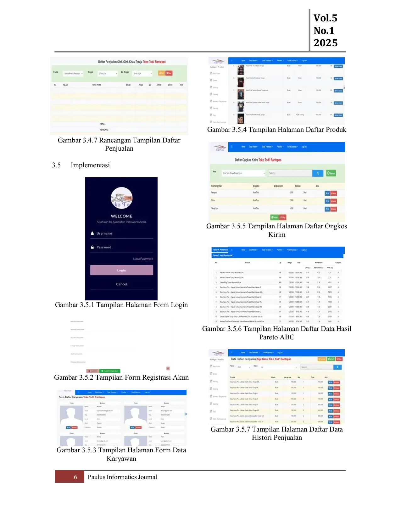 JURIS PENERAPAN METODE PARETO ABC DALAM SISTEM INFORMASI PENJUALAN OLEH OLEH KHAS TORAJA BERBASIS WEB Studi Kasus Toko Todi