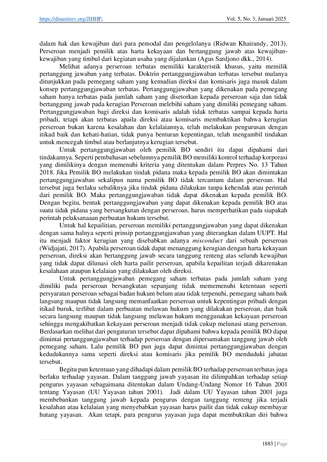 JURIS Konsep Pertanggungjawaban oleh Benefical Ownership dalam Menjalankan Kegiatan Korporasi