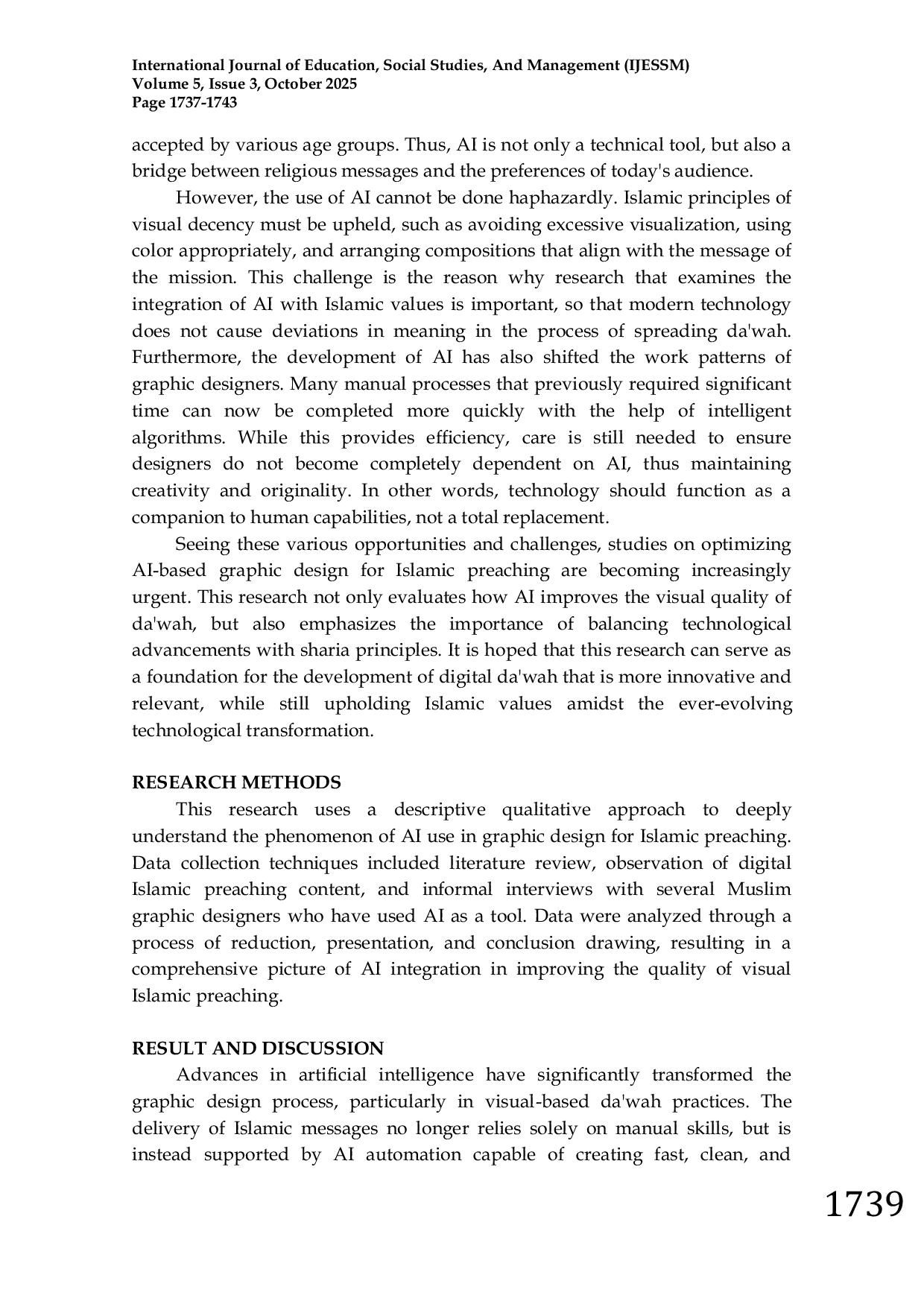 JURIS Visual Preaching in The AI Era Optimizing Graphic Design for a More Effective Islamic Message