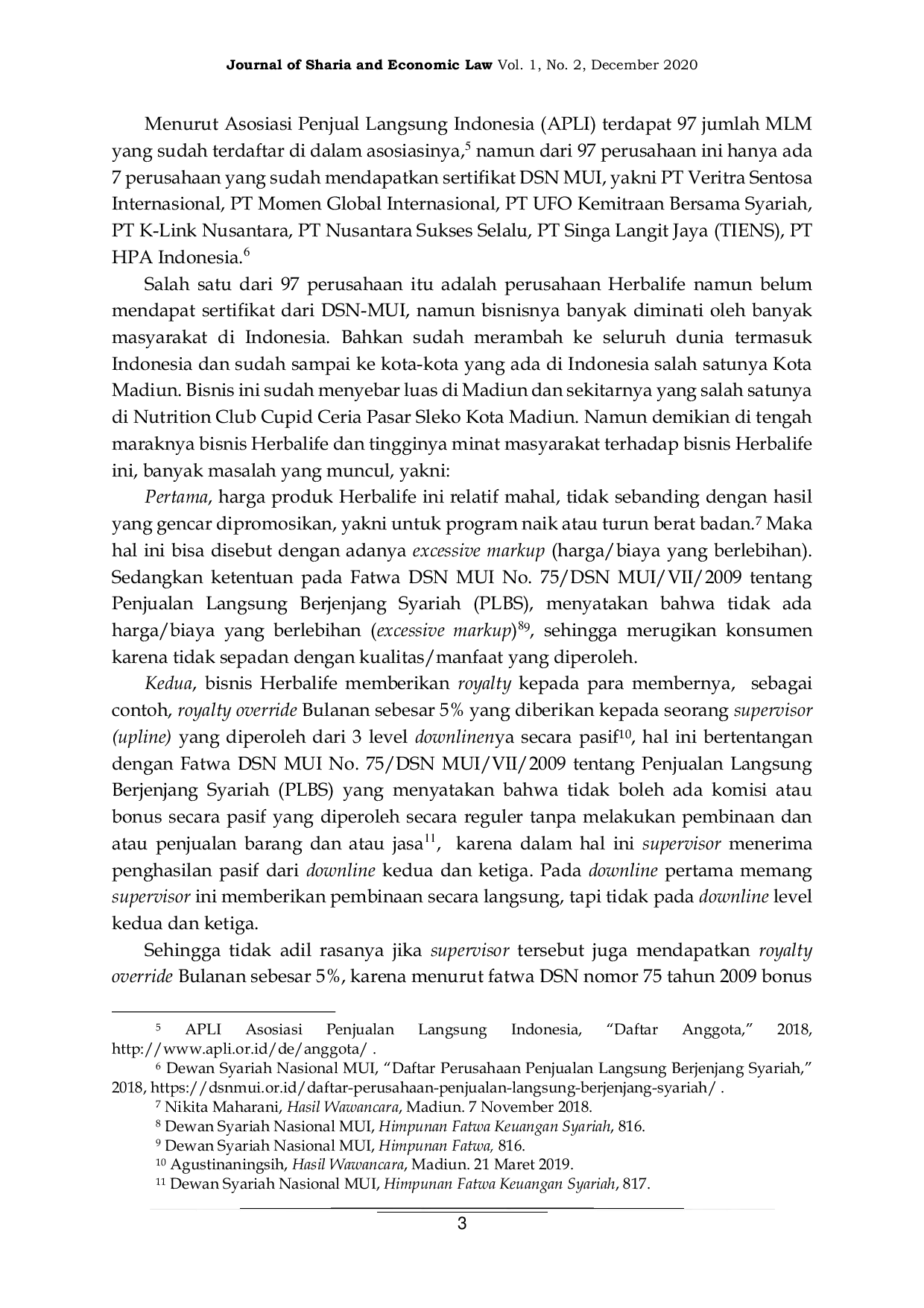 JURIS Bisnis Herbalife Nutrition Club Cupid Ceria Perspektif Fatwa DSN MUI NO 75 DSN MUI VII 2009