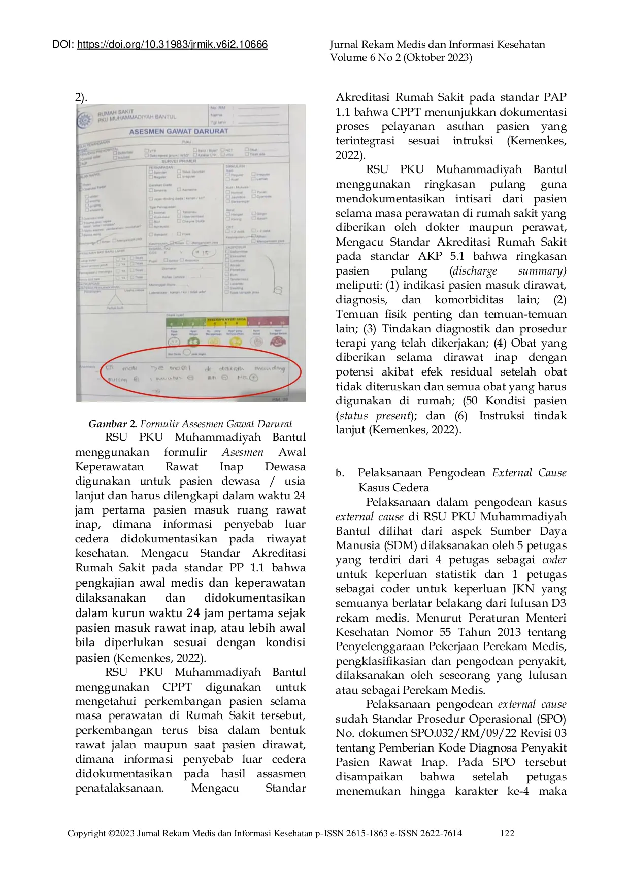 JURIS Analysis Of The External Cause Code Accuracy Case Of Injury In General Hospital PKU Muhammadiyah Bantul