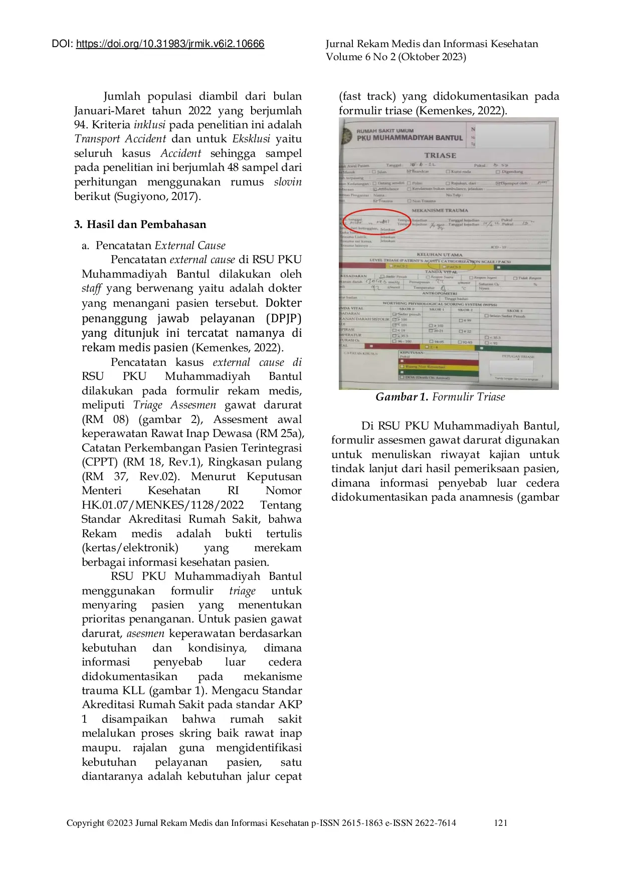 JURIS Analysis Of The External Cause Code Accuracy Case Of Injury In General Hospital PKU Muhammadiyah Bantul