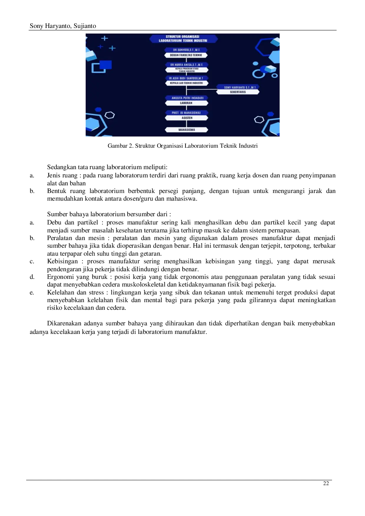 JURIS Hambatan dalam Penerapan K3 dan Ergonomi di Laboratorium Manufaktur Universitas Wisnuwardhana Malang