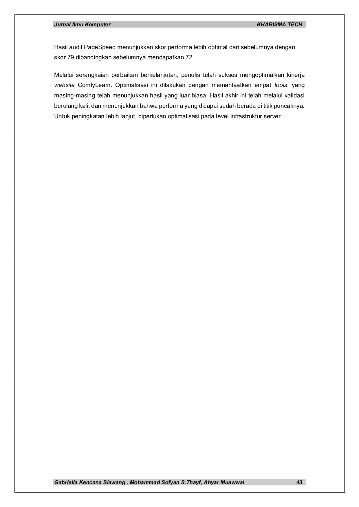 JURIS Analisis Dan Peningkatan Performa Website Comfylearn Menggunakan Stress Tools