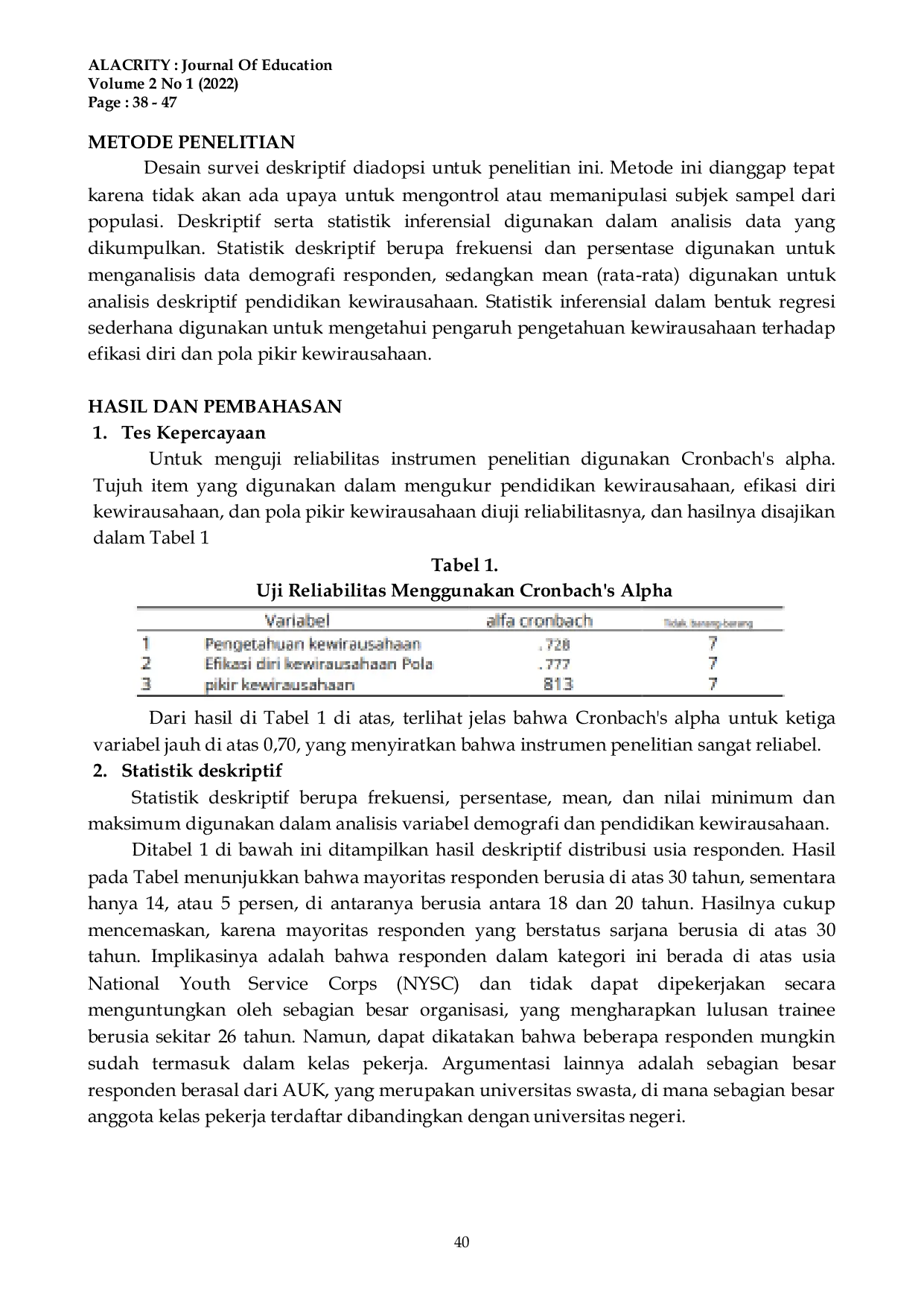 JURIS Pengaruh Pendidikan Kewirausahaan Terhadap Niat Berwirausaha Mahasiswa Asal Kota Sawahlunto
