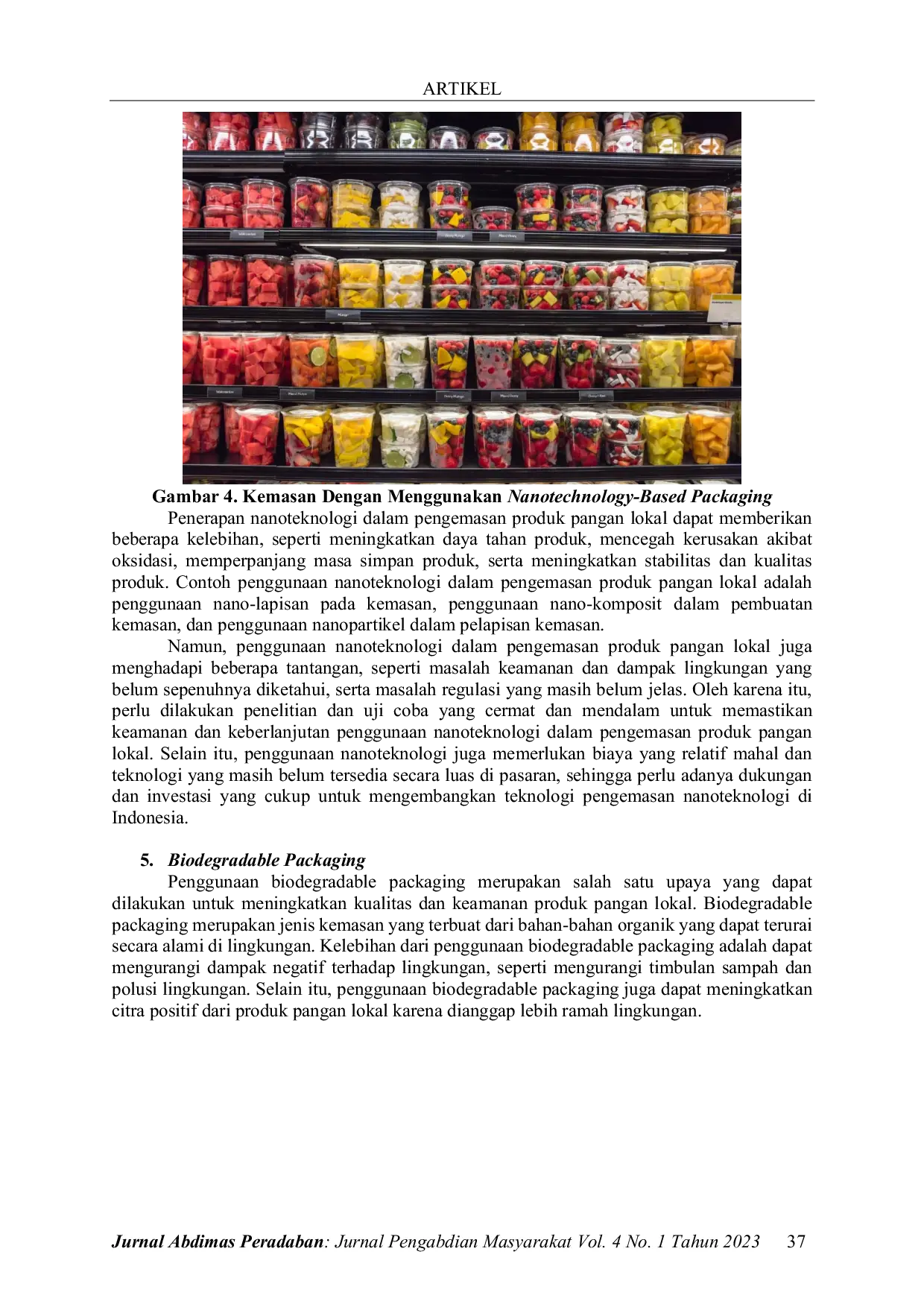 JURIS Pemanfaatan Teknologi Packaging untuk Meningkatkan Kualitas dan Keamanan Produk Pangan Lokal