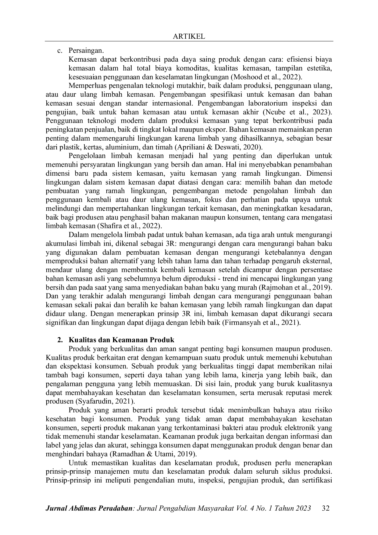 JURIS Pemanfaatan Teknologi Packaging untuk Meningkatkan Kualitas dan Keamanan Produk Pangan Lokal