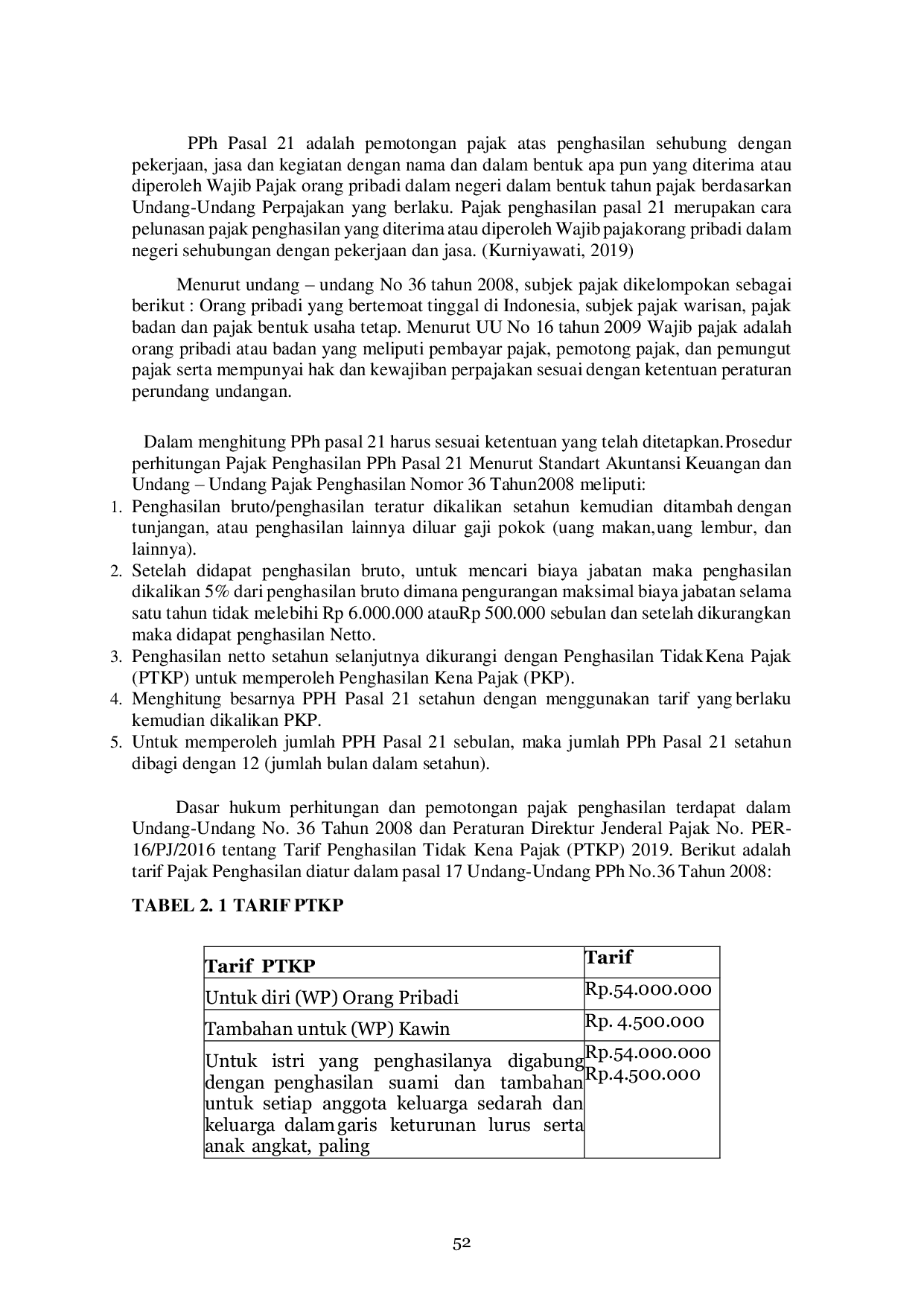 JURIS Penerapan Perhitungan Dan Pemotongan Pph Pasal 21 Atas Gaji Pegawai Yayasan Wahid Hasyim Semarang