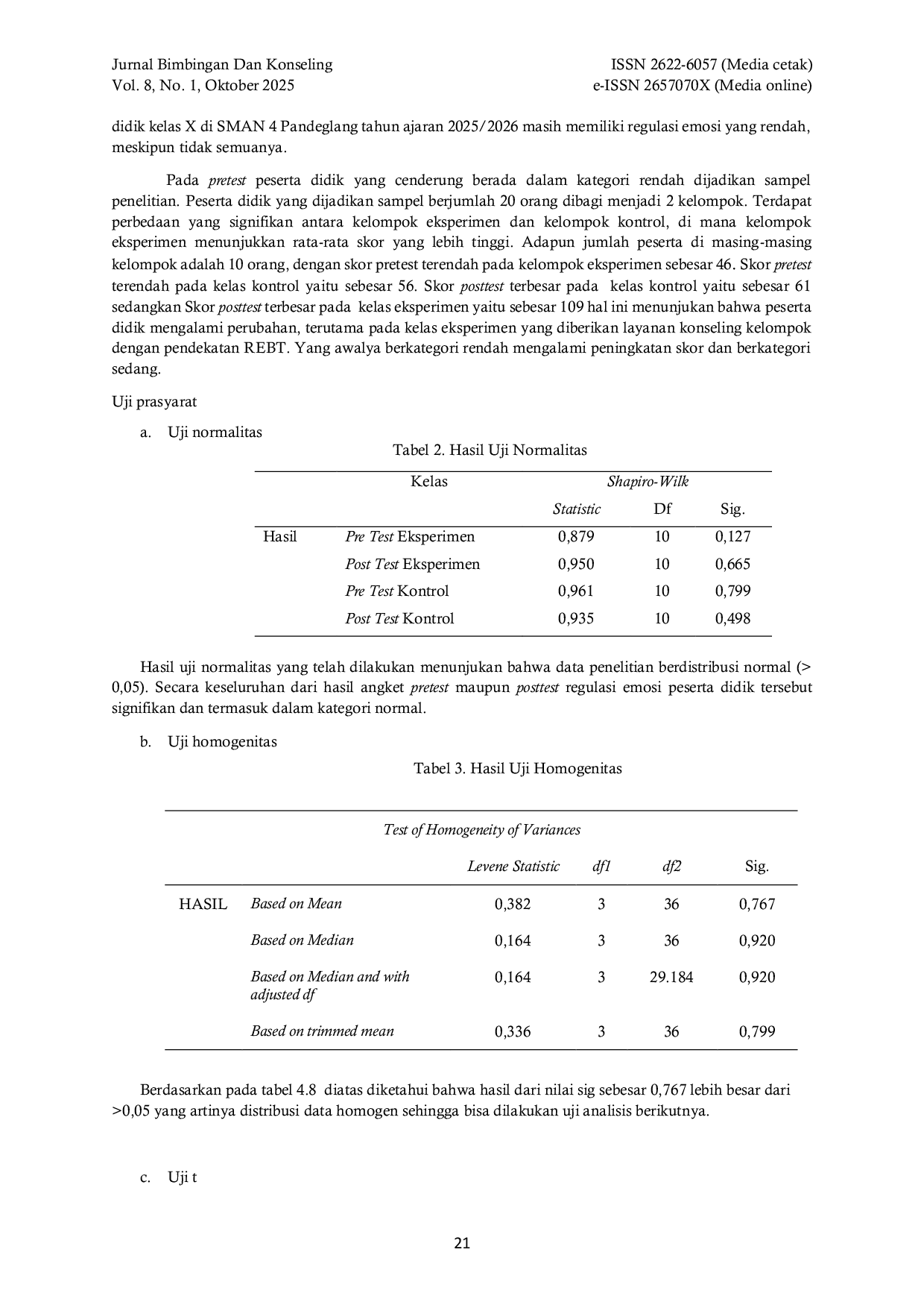 JURIS Efektivitas Konseling Kelompok Dengan Pendekatan Rational Emotive Behavior Therapy Untuk Meningkatkan Regulasi Emosi