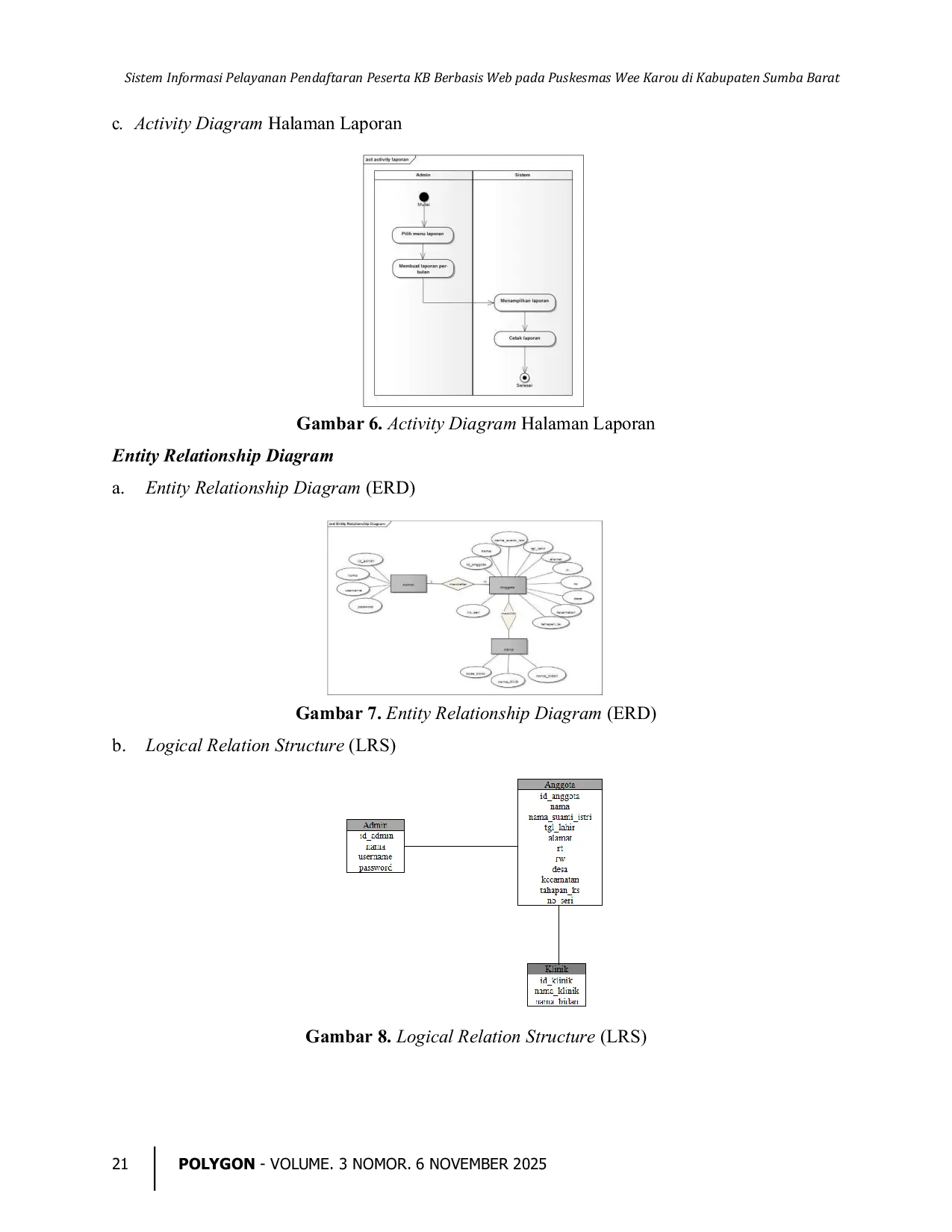 JURIS Sistem Informasi Pelayanan Pendaftaran Peserta KB Berbasis Web pada Puskesmas Wee Karou di Kabupaten Sumba Barat