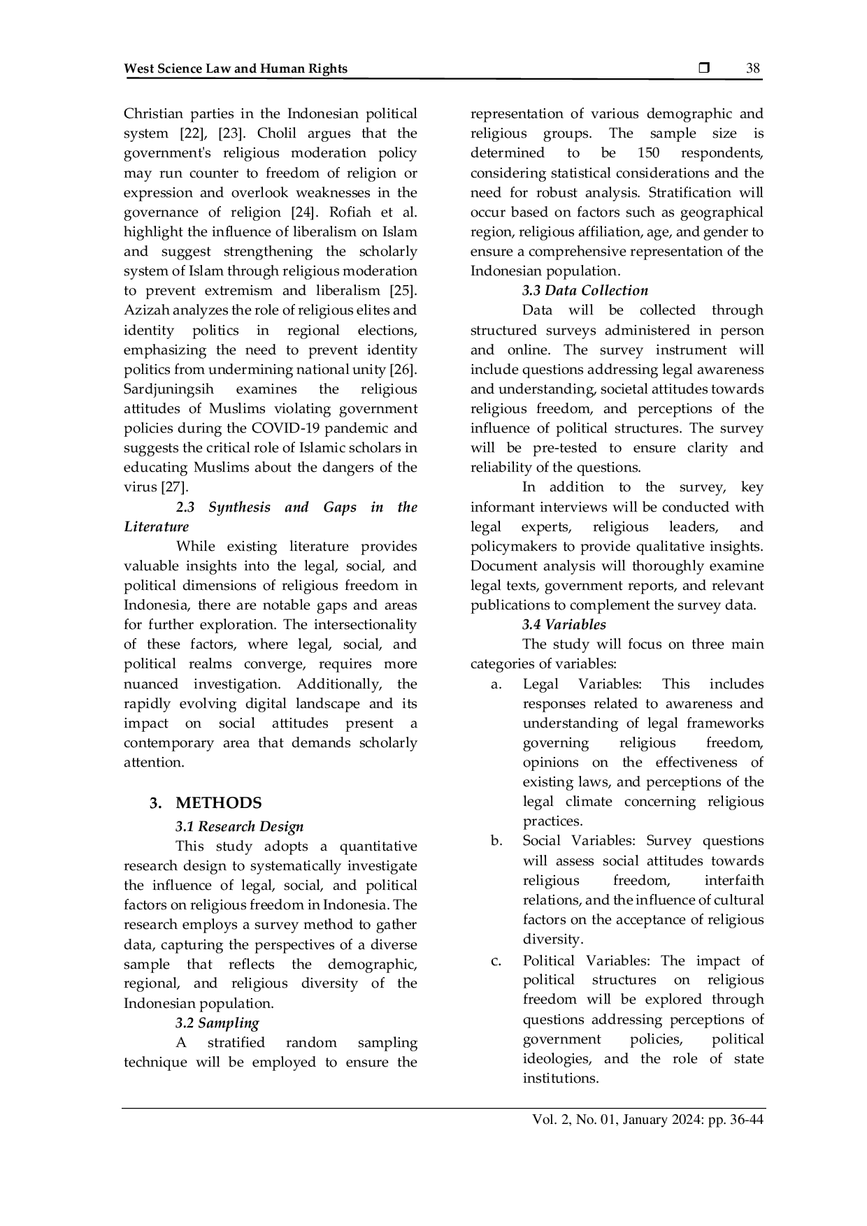 JURIS Analysis of the Influence of Legal Social and Political Factors on Religious Freedom in Indonesia