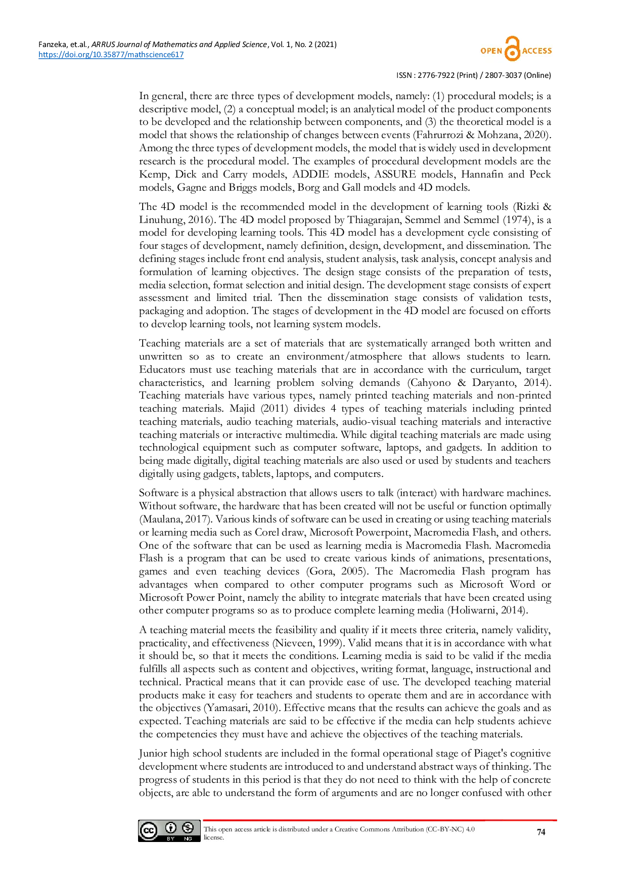 JURIS The development of digital teaching materials using Macromedia flash for Junior High School class VII