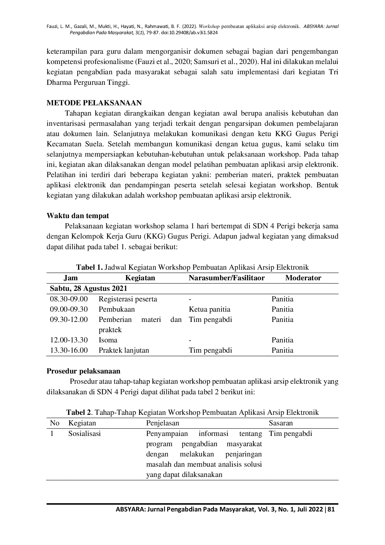 JURIS Workshop Pembuatan Aplikasi Arsip Elektronik