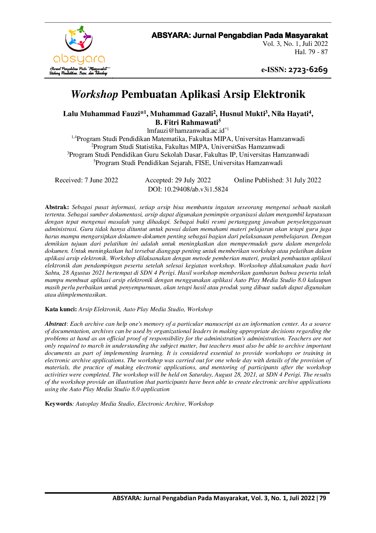 JURIS Workshop Pembuatan Aplikasi Arsip Elektronik