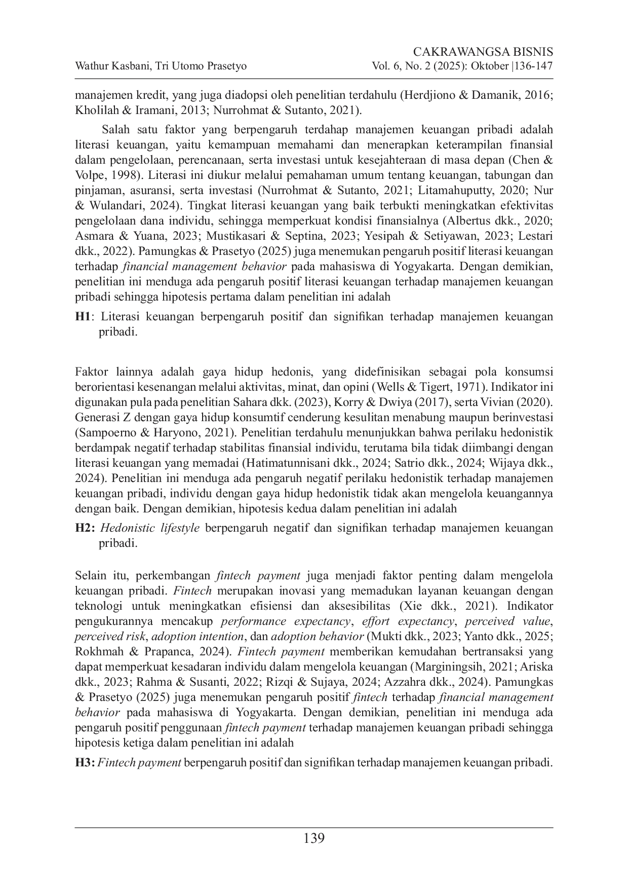JURIS Menilik Pengelolaan Keuangan Generasi Z di Kulon Progo Pengaruh Literasi Gaya Hidup dan Teknologi