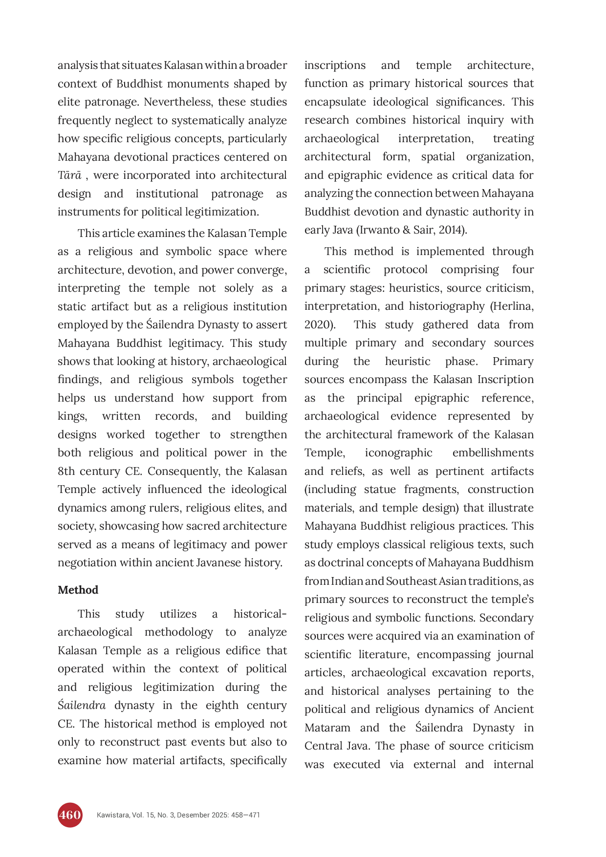 JURIS Architecture Devotion and Power The Kalasan Temple and Buddhist Legitimation under the oailendra Dynasty