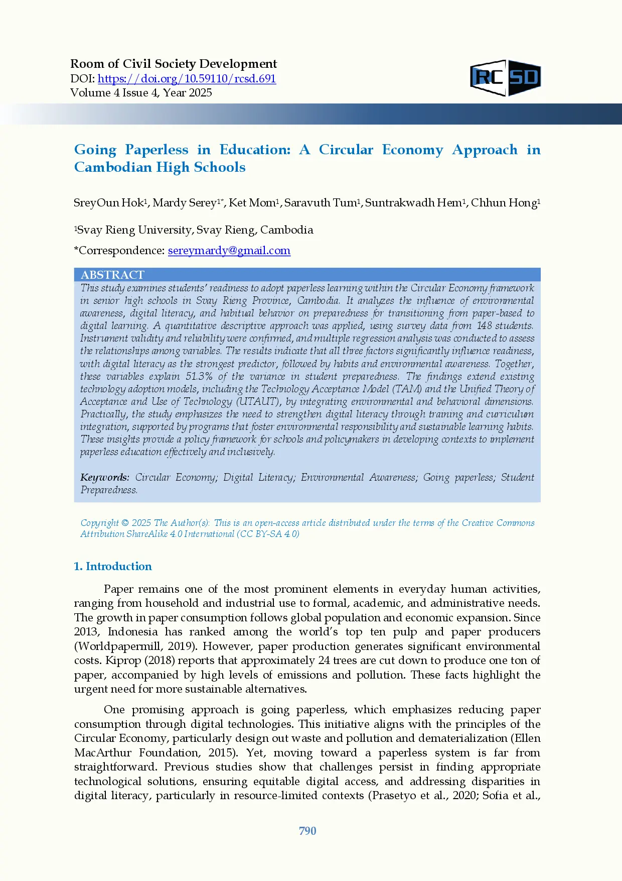 juris Going Paperless in Education A Circular Economy Approach in Cambodian High Schools