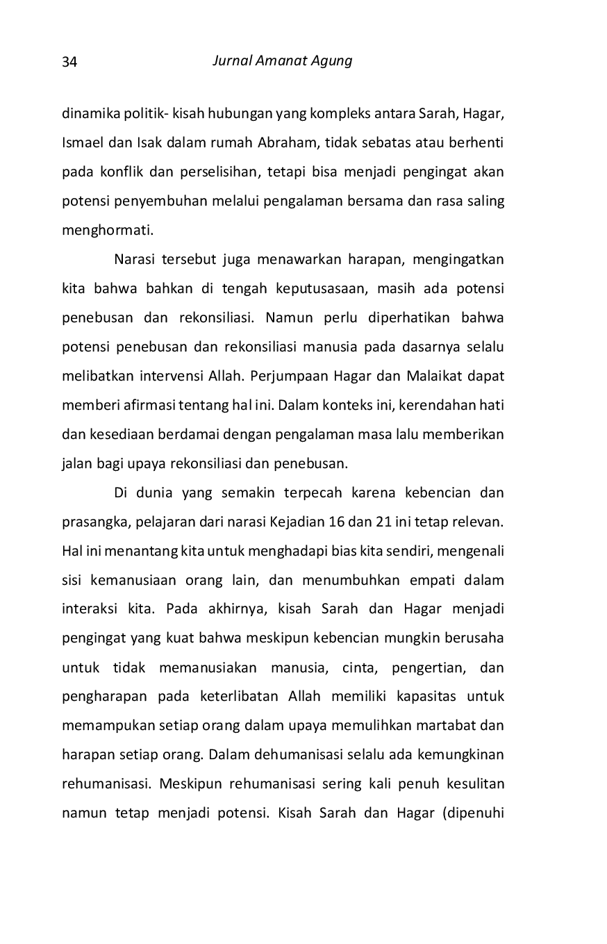 JURIS Kebencian Sebagai Akar Dehumanisasi Inspirasi Dari Kisah Sarah Dan Hagar