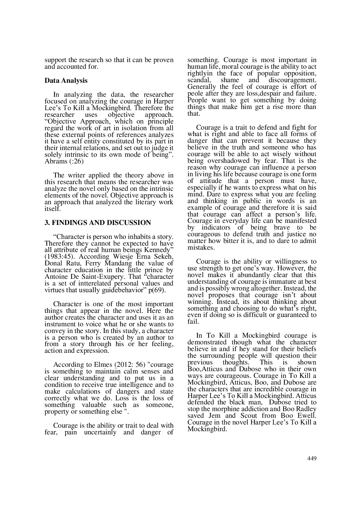 JURIS Courage in Harper Lee s To Kill a Mockingbird